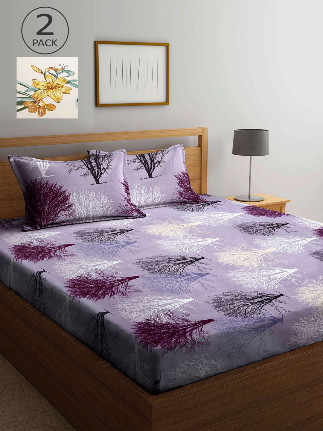 KLOTTHE Pack Of 2 Multicoloured Geometric 210 TC King Double Bedsheet With 4 Pillow Covers, Multi
KLOTTHE Pack Of 2 Multicoloured Geometric 210 TC King Double Bedsheet With 4 Pillow Covers, Multi