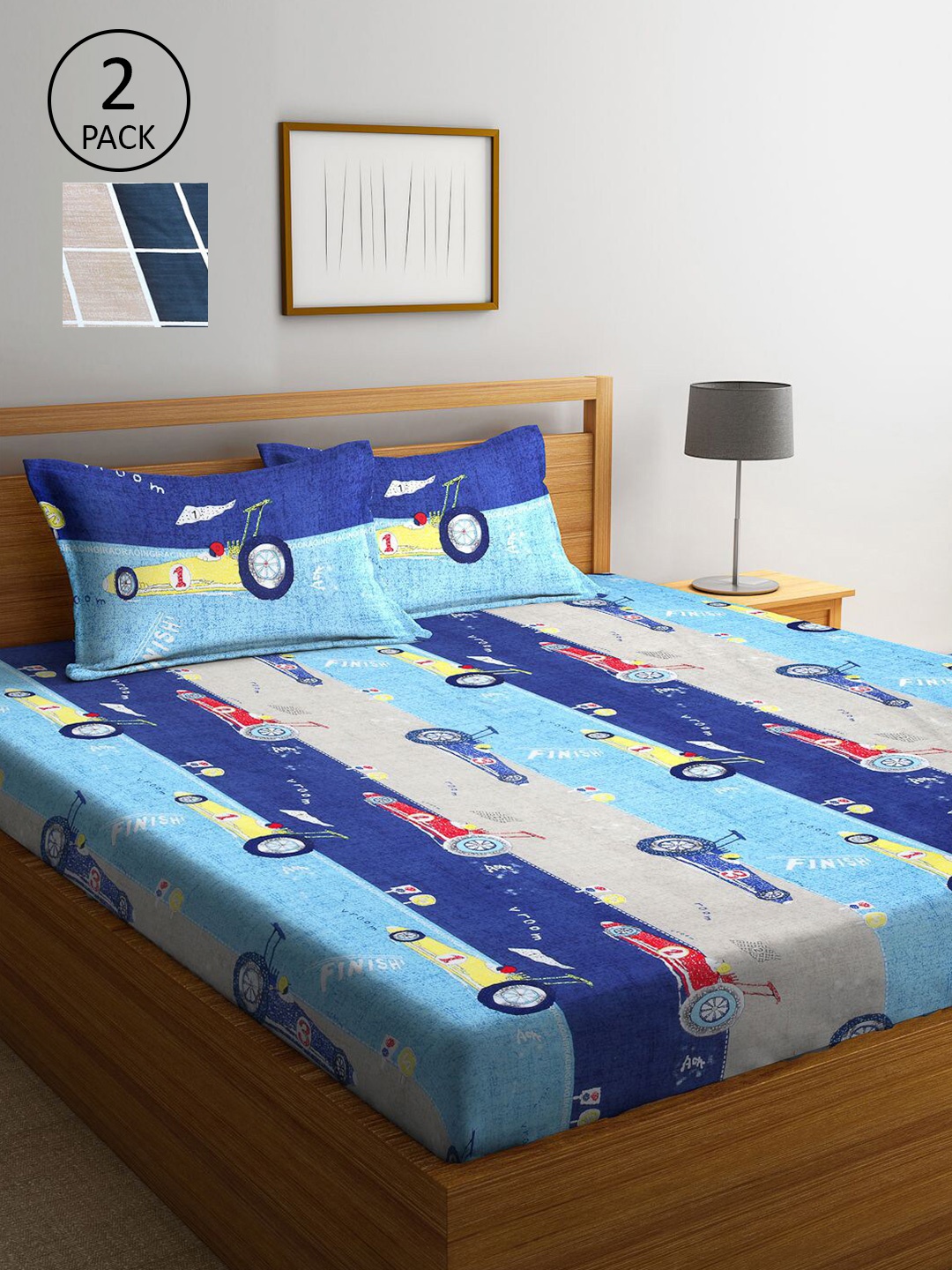 KLOTTHE Multicoloured Cartoon Characters 210 TC 2 Queen Bedsheet with 4 Pillow Covers, Multi
KLOTTHE Multicoloured Cartoon Characters 210 TC 2 Queen Bedsheet with 4 Pillow Covers, Multi