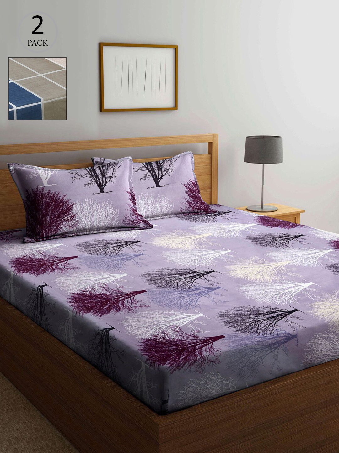 KLOTTHE Pack Of 2 Multicoloured Floral 210 TC King Double Bedsheet With 4 Pillow Covers, Multi
KLOTTHE Pack Of 2 Multicoloured Floral 210 TC King Double Bedsheet With 4 Pillow Covers, Multi