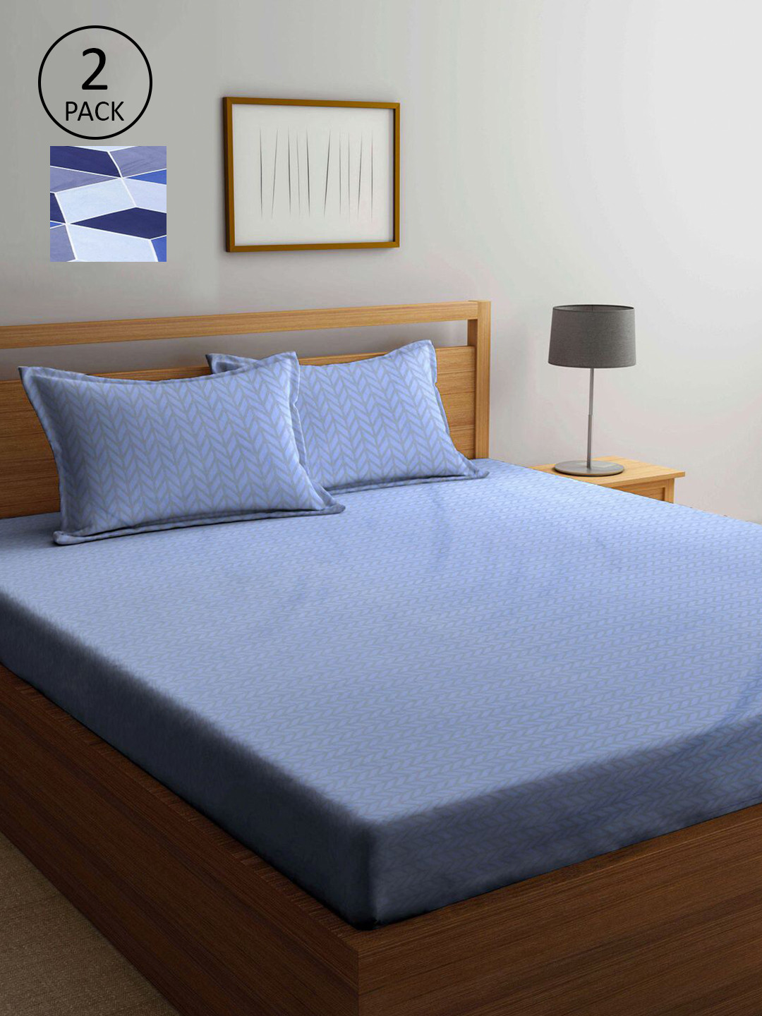 KLOTTHE Multicoloured Geometric 210 TC 2 King Bedsheet with 4 Pillow Covers, Multi
KLOTTHE Multicoloured Geometric 210 TC 2 King Bedsheet with 4 Pillow Covers, Multi