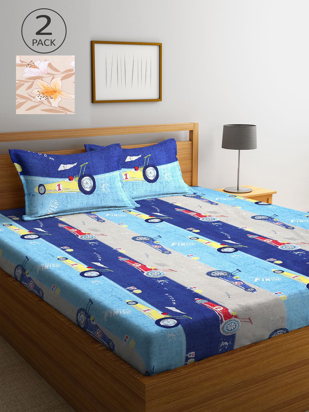 KLOTTHE Multicoloured Cartoon Characters 210 TC 2 King Bedsheet with 4 Pillow Covers, Multi
KLOTTHE Multicoloured Cartoon Characters 210 TC 2 King Bedsheet with 4 Pillow Covers, Multi