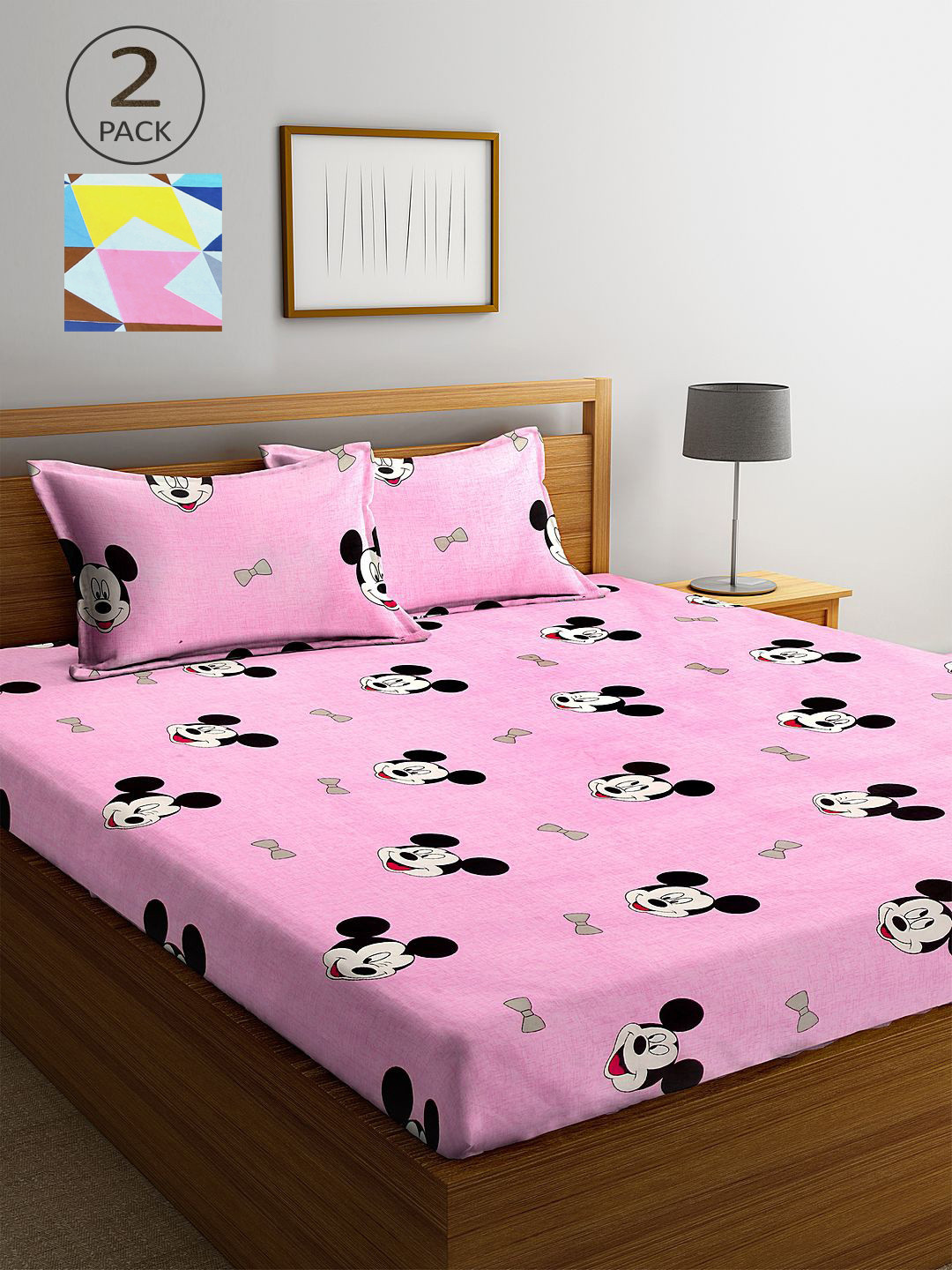 KLOTTHE Multicoloured Cartoon Characters 210 TC 2 King Bedsheet with 4 Pillow Covers, Multi
KLOTTHE Multicoloured Cartoon Characters 210 TC 2 King Bedsheet with 4 Pillow Covers, Multi