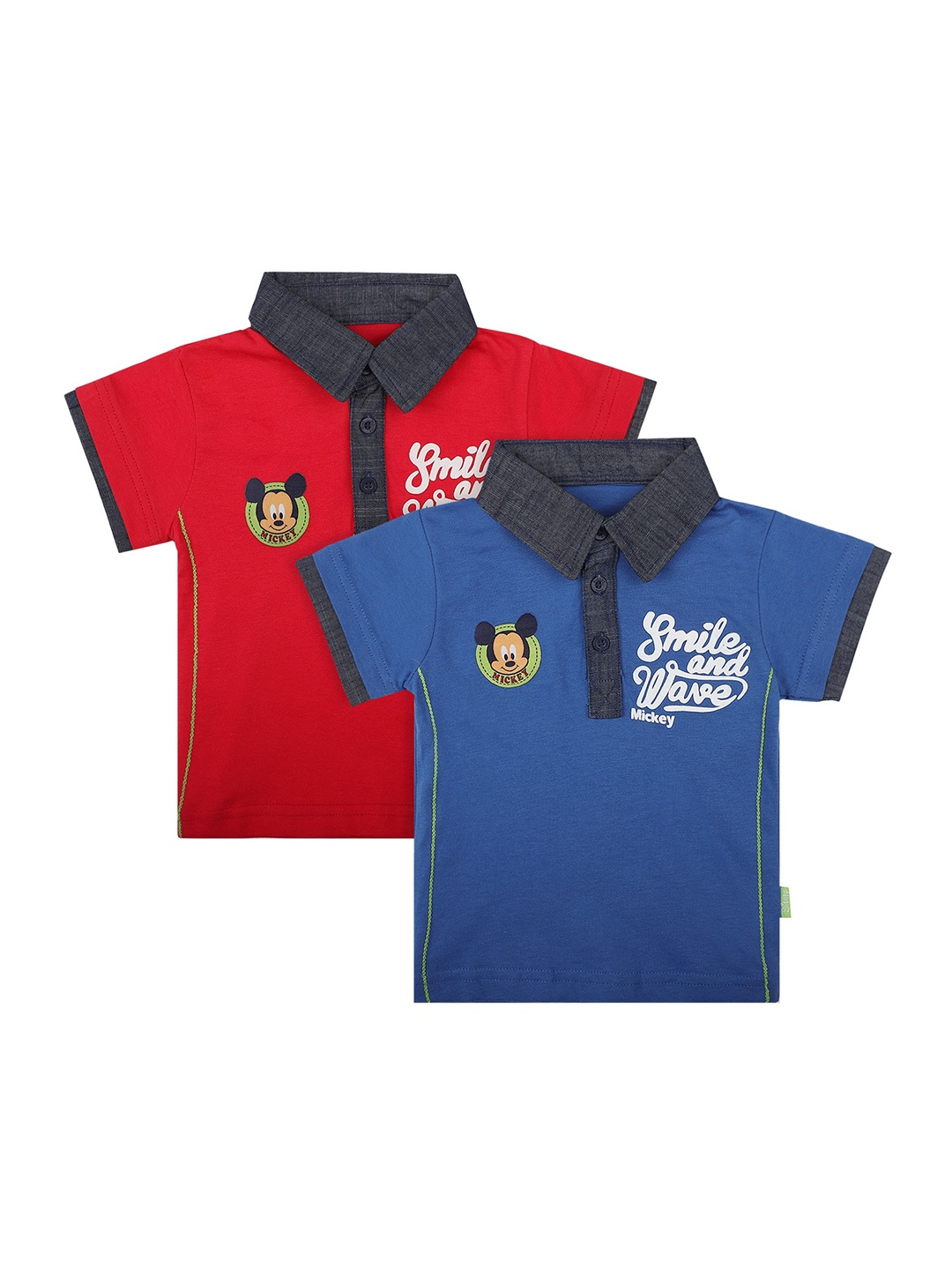 Bodycare Kids Boys Pack Of 2 Maroon & Blue Polo Collar Mickey & Friends Cotton T-shirt
Bodycare Kids Boys Pack Of 2 Maroon & Blue Polo Collar Mickey & Friends Cotton T-shirt