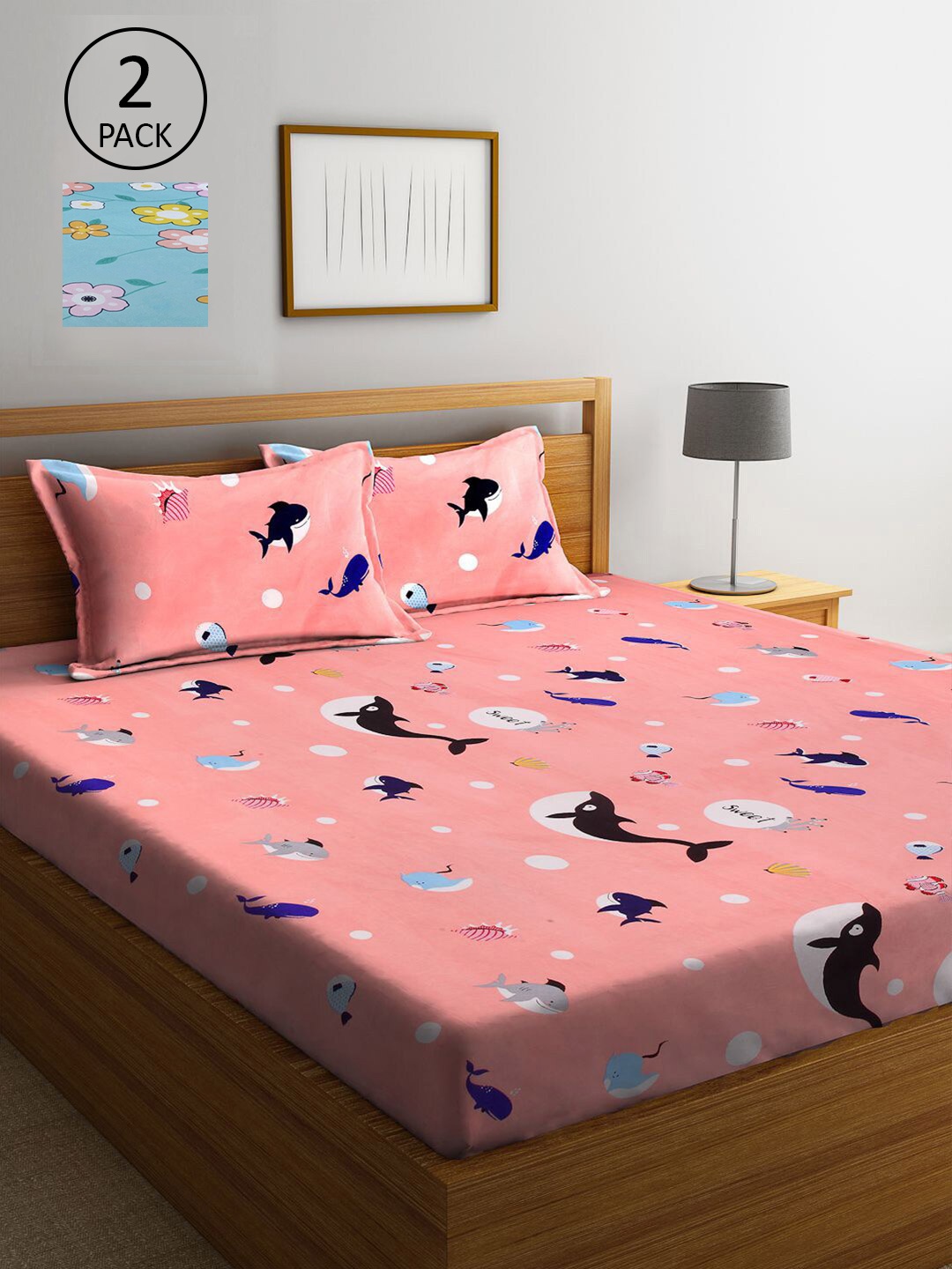 KLOTTHE Multicoloured Cartoon Characters 210 TC 2 King Bedsheet with 4 Pillow Covers, Multi
KLOTTHE Multicoloured Cartoon Characters 210 TC 2 King Bedsheet with 4 Pillow Covers, Multi