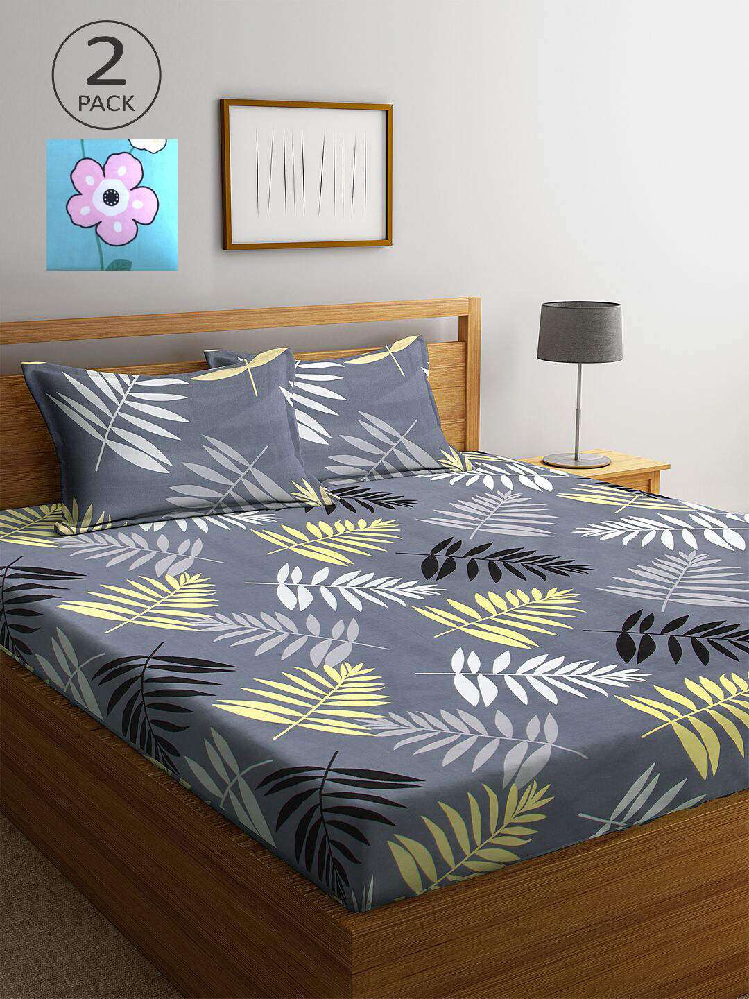 KLOTTHE Multicoloured Floral 210 TC 2 King Bedsheet with 4 Pillow Covers, Multi
KLOTTHE Multicoloured Floral 210 TC 2 King Bedsheet with 4 Pillow Covers, Multi