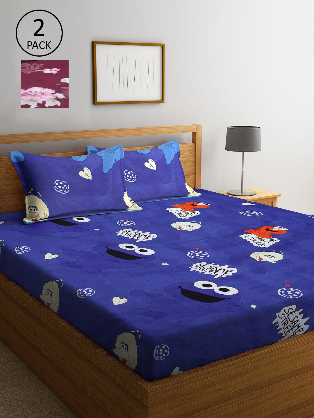 KLOTTHE Blue & Maroon Cartoon Characters 210 TC 2 King Bedsheet with 4 Pillow Covers
KLOTTHE Blue & Maroon Cartoon Characters 210 TC 2 King Bedsheet with 4 Pillow Covers