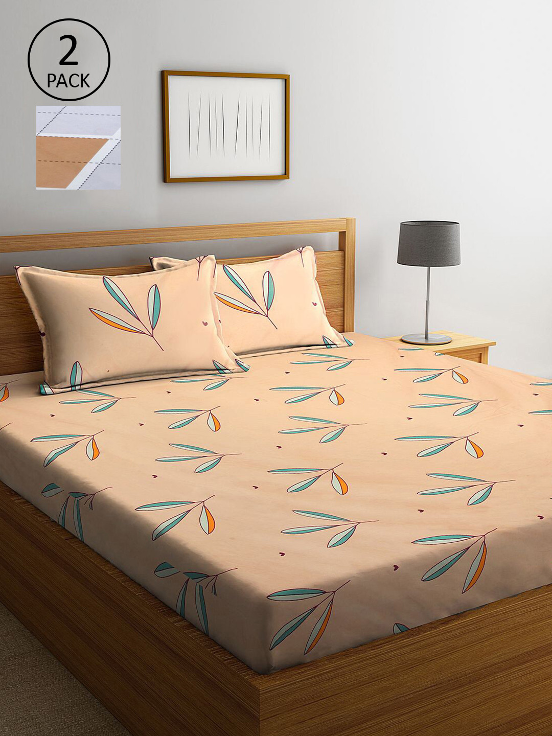 KLOTTHE Multicoloured Floral 210 TC 2 King Bedsheet with 4 Pillow Covers, Multi 
KLOTTHE Multicoloured Floral 210 TC 2 King Bedsheet with 4 Pillow Covers, Multi