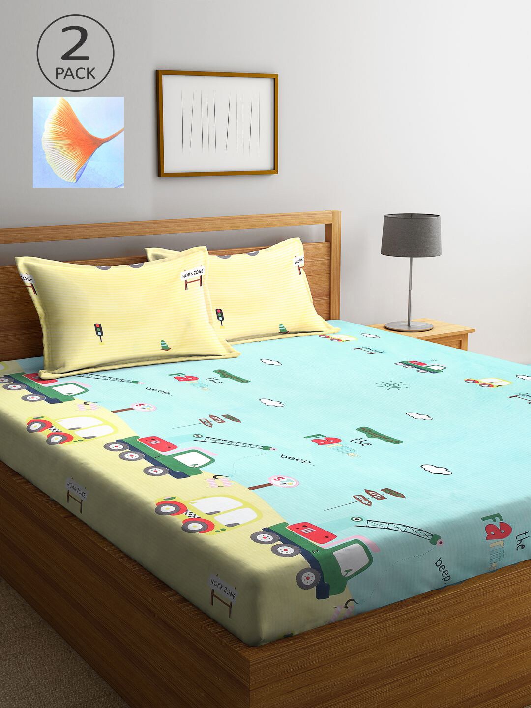KLOTTHE Blue & Yellow Cartoon Characters 210 TC 2 King Bedsheet with 4 Pillow Covers
KLOTTHE Blue & Yellow Cartoon Characters 210 TC 2 King Bedsheet with 4 Pillow Covers