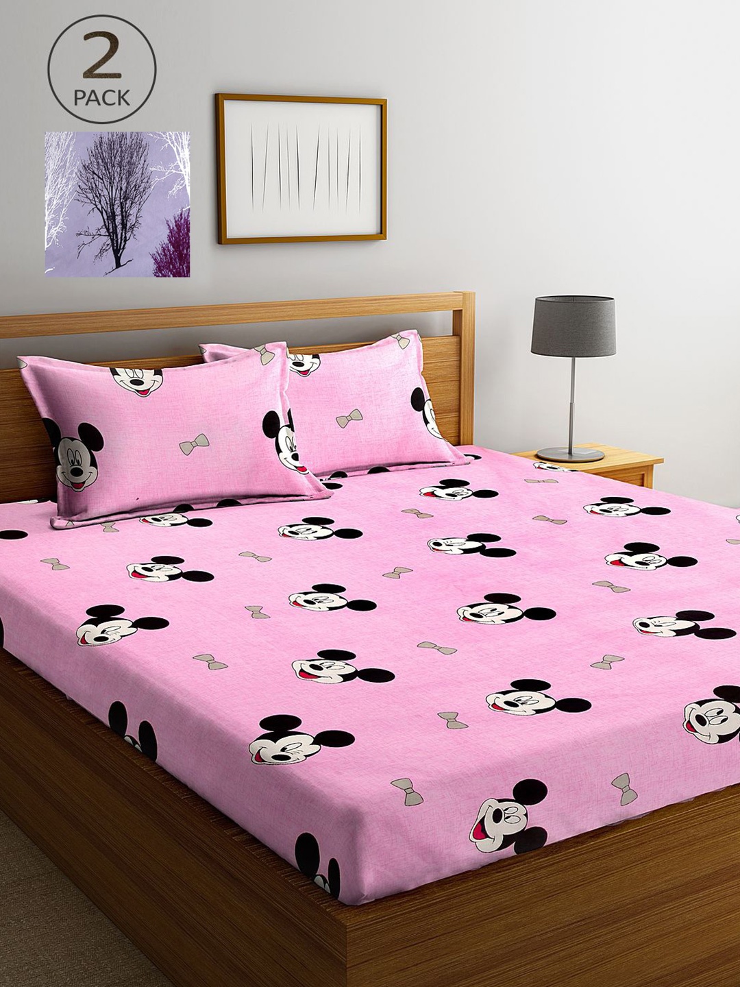 KLOTTHE Pink & Lavender Cartoon Characters 210 TC 2 King Bedsheet with 4 Pillow Covers
KLOTTHE Pink & Lavender Cartoon Characters 210 TC 2 King Bedsheet with 4 Pillow Covers