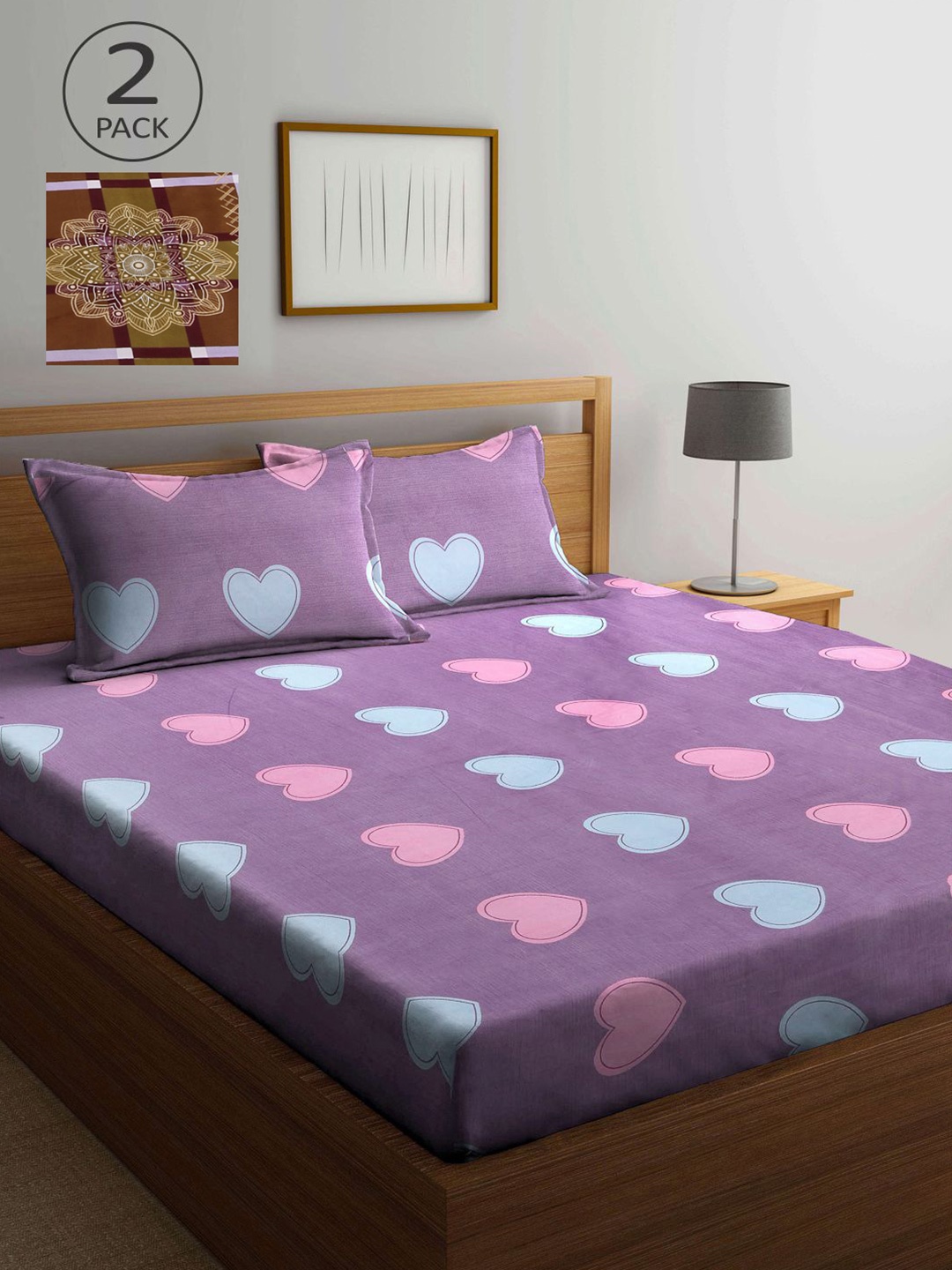 KLOTTHE Multicoloured Conversational 210 TC 2 King Bedsheet with 4 Pillow Covers, Multi
KLOTTHE Multicoloured Conversational 210 TC 2 King Bedsheet with 4 Pillow Covers, Multi