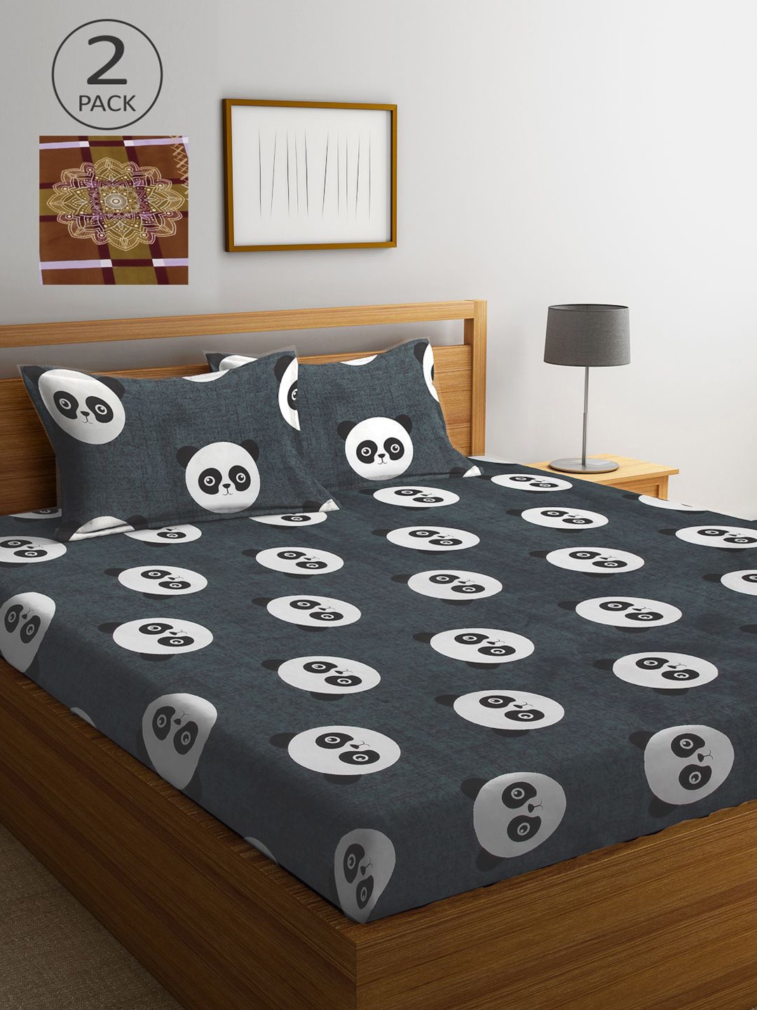 KLOTTHE Multicoloured Cartoon Characters 210 TC 2 King Bedsheet with 4 Pillow Covers, Multi
KLOTTHE Multicoloured Cartoon Characters 210 TC 2 King Bedsheet with 4 Pillow Covers, Multi