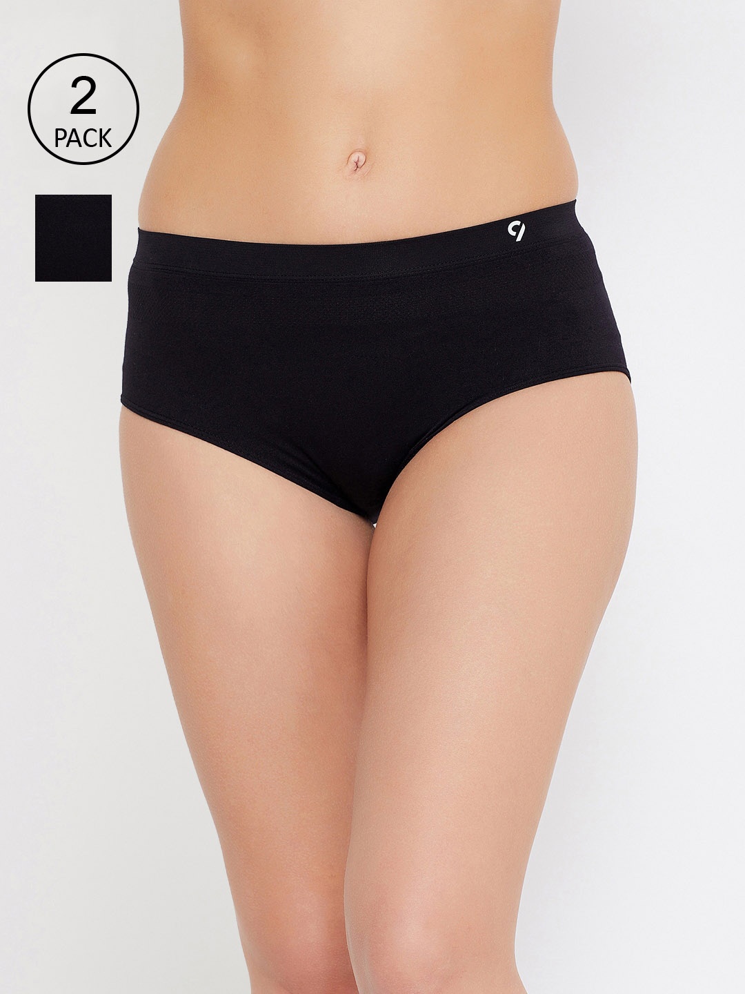 C9 AIRWEAR Women Pack Of 2 Assorted Solid Basic Briefs