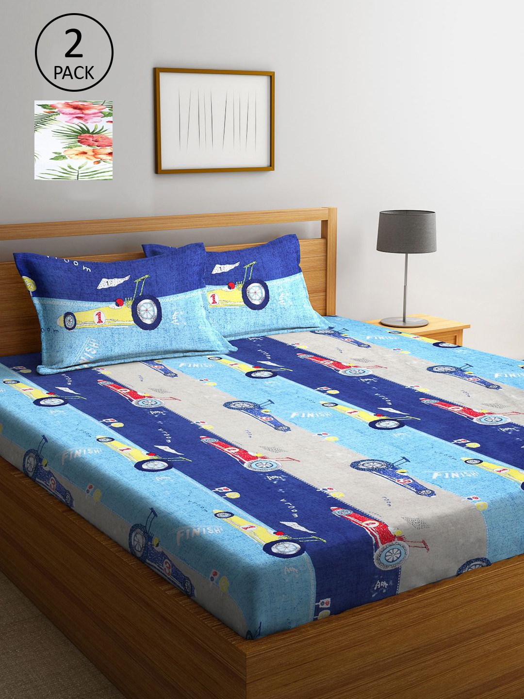 KLOTTHE Multicoloured Cartoon Characters 210 TC 2 King Bedsheet with 4 Pillow Covers, Multi
KLOTTHE Multicoloured Cartoon Characters 210 TC 2 King Bedsheet with 4 Pillow Covers, Multi