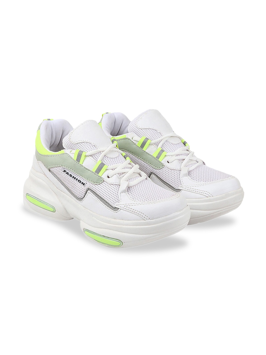 Shoetopia Women Green & White Walking Sports Shoes