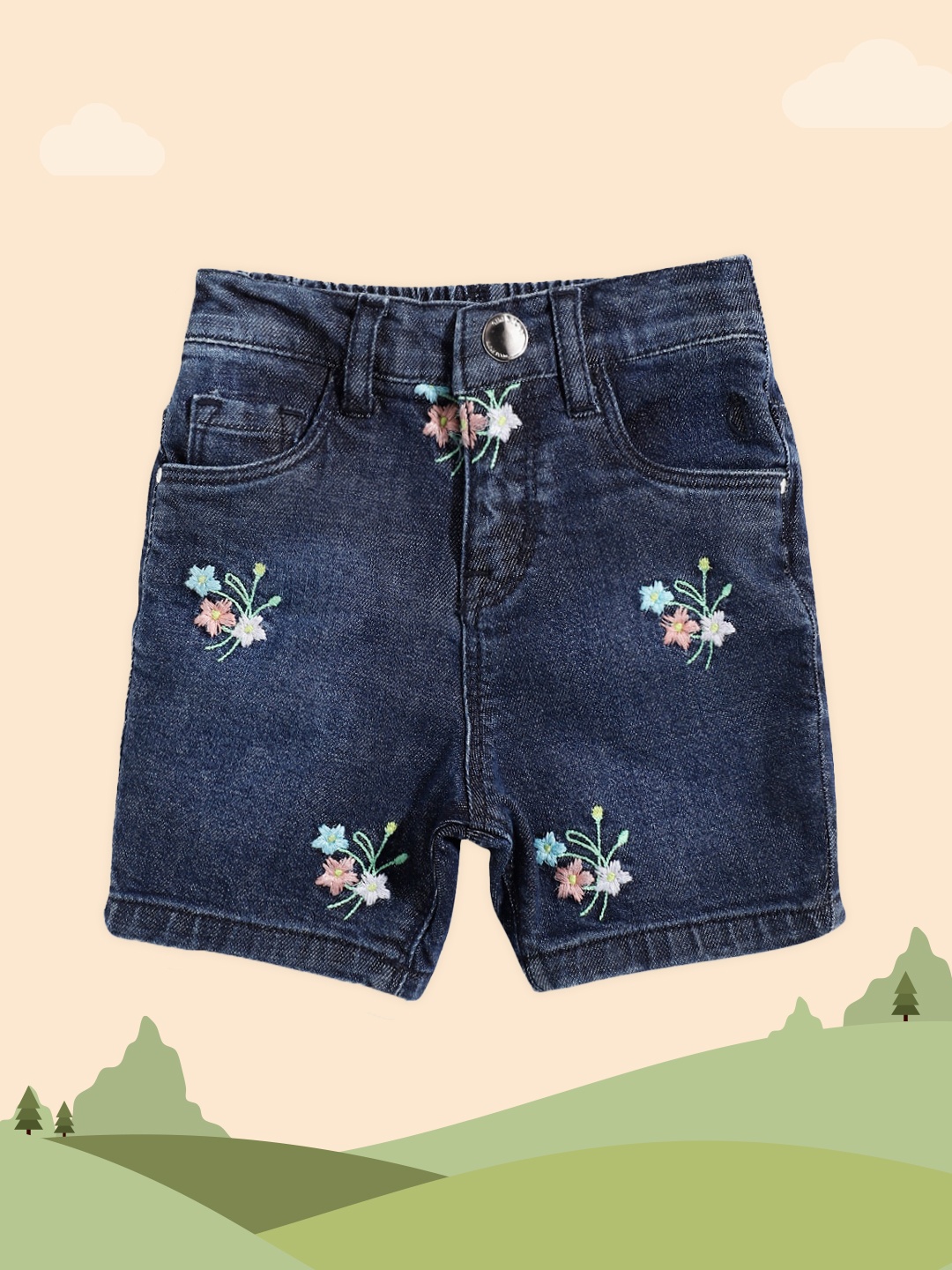 Gini and Jony Infant Girls Navy Blue & Pink Washed Floral Embroidered Denim Capris
Gini and Jony Infant Girls Navy Blue & Pink Washed Floral Embroidered Denim Capris