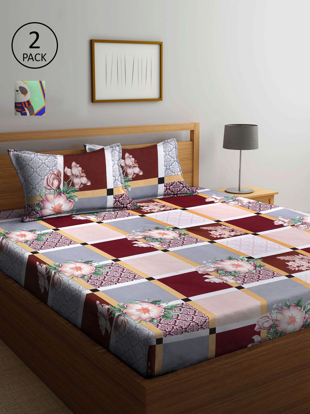 KLOTTHE Green & Pink Cartoon Characters 210 TC 2 King Bedsheet with 4 Pillow Covers
KLOTTHE Green & Pink Cartoon Characters 210 TC 2 King Bedsheet with 4 Pillow Covers