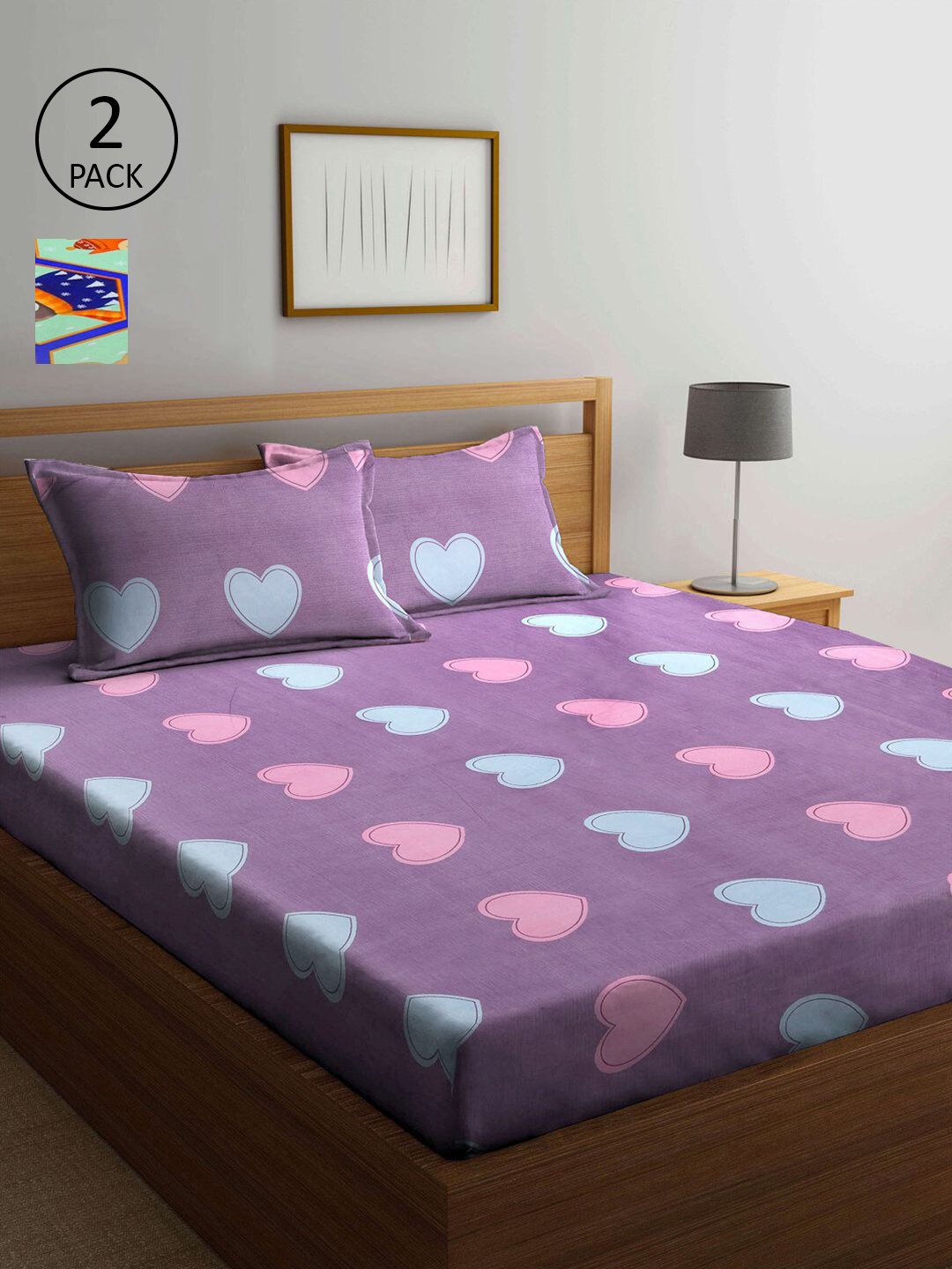 KLOTTHE Multicoloured Conversational 210 TC 2 King Bedsheet with 4 Pillow Covers, Multi
KLOTTHE Multicoloured Conversational 210 TC 2 King Bedsheet with 4 Pillow Covers, Multi