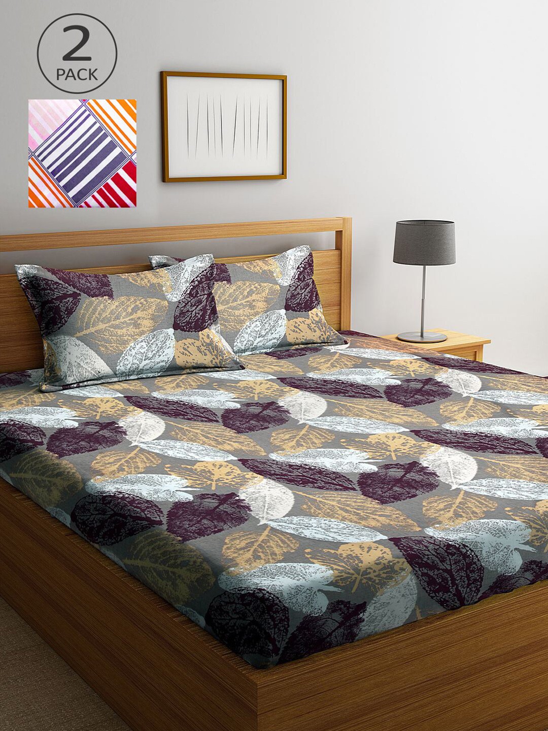 KLOTTHE Multicoloured Floral 210 TC 2 King Bedsheet with 4 Pillow Covers, Multi
KLOTTHE Multicoloured Floral 210 TC 2 King Bedsheet with 4 Pillow Covers, Multi
