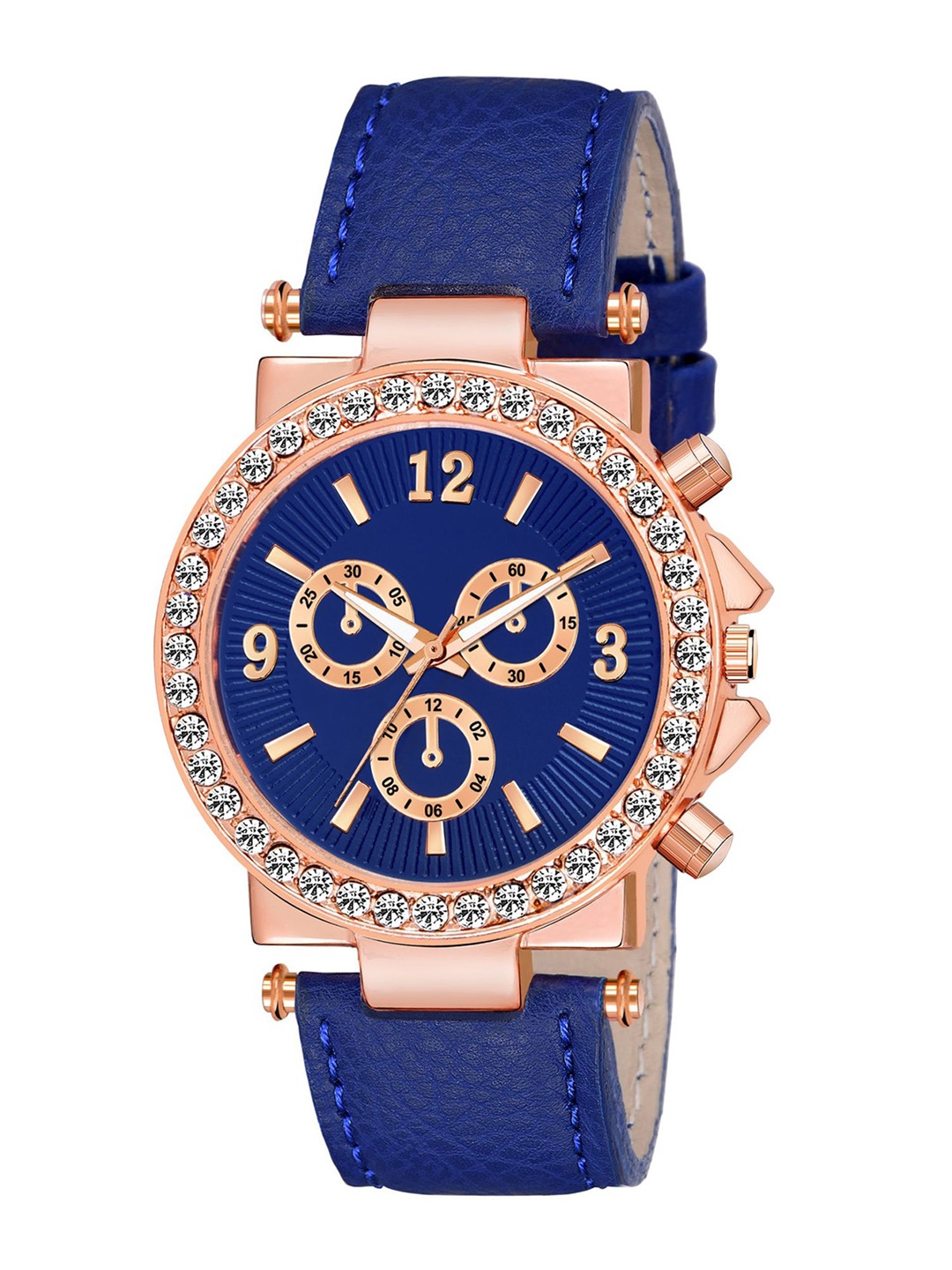 HAPPY KHAJANA Women Blue Brass Embellished Dial & Blue Straps Analogue Watch LADIES_833
HAPPY KHAJANA Women Blue Brass Embellished Dial & Blue Straps Analogue Watch LADIES_833