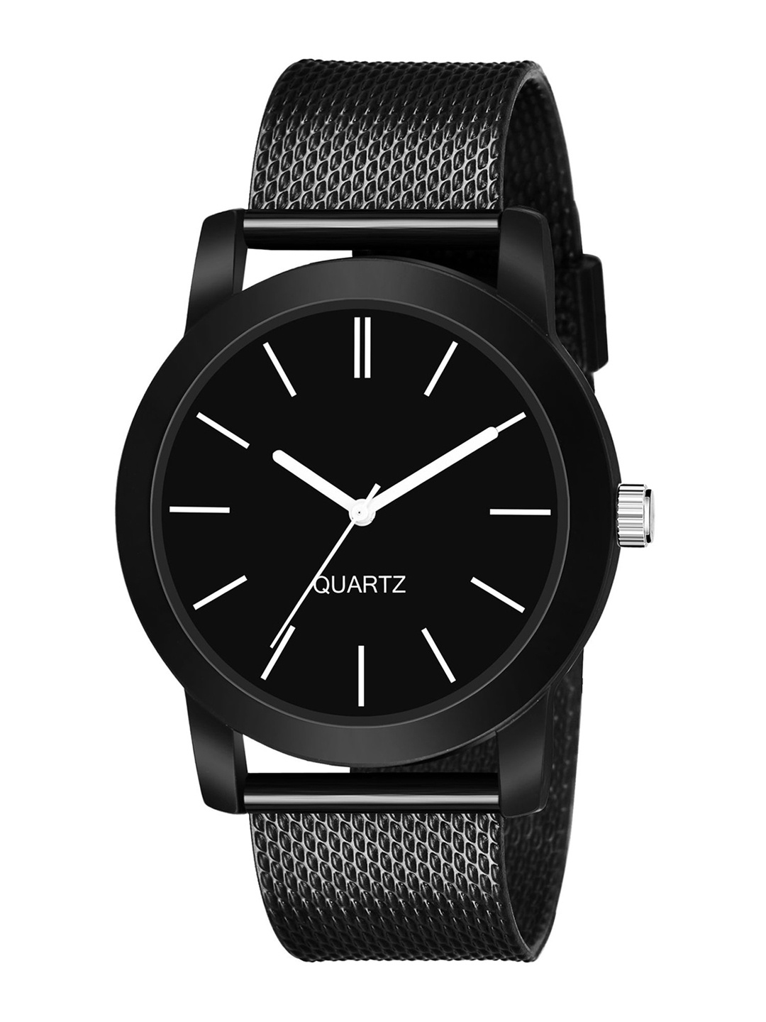 HAPPY KHAJANA Men Black Brass Dial & Black Textured Straps Analogue Watch KJR_184-Black
HAPPY KHAJANA Men Black Brass Dial & Black Textured Straps Analogue Watch KJR_184-Black