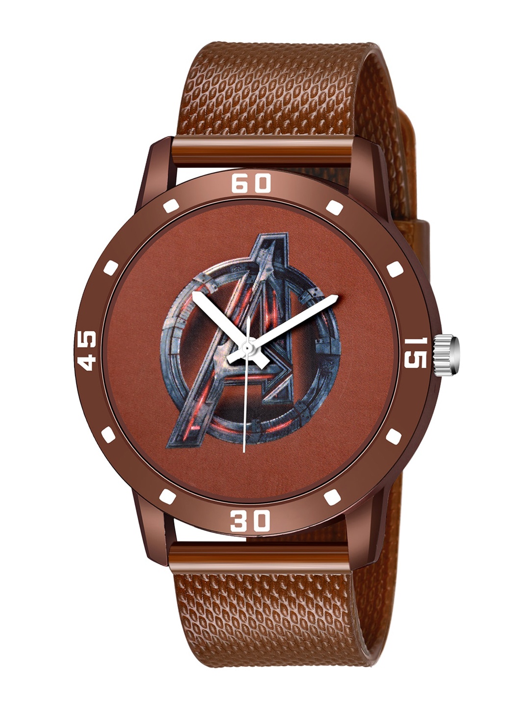 HAPPY KHAJANA Men Brown Brass Printed Dial & Brown Bracelet Style Straps Analogue Watch
HAPPY KHAJANA Men Brown Brass Printed Dial & Brown Bracelet Style Straps Analogue Watch