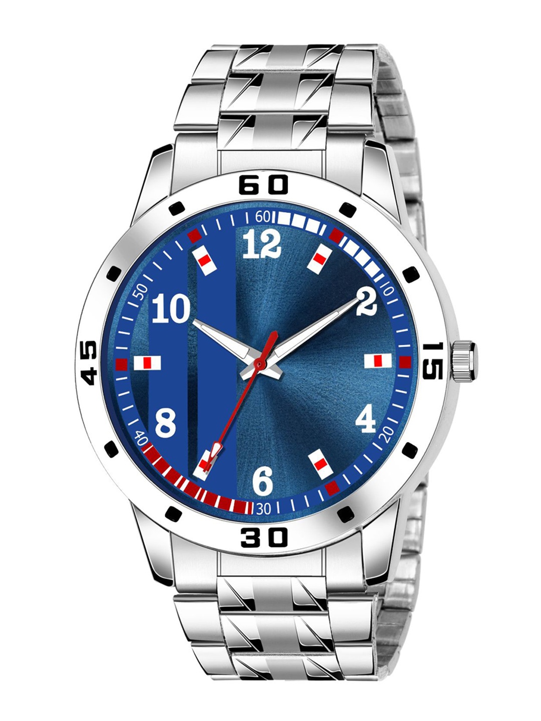 HAPPY KHAJANA Men Blue Brass Dial & Stainless Steel Bracelet Style Straps Analogue Watch
HAPPY KHAJANA Men Blue Brass Dial & Stainless Steel Bracelet Style Straps Analogue Watch