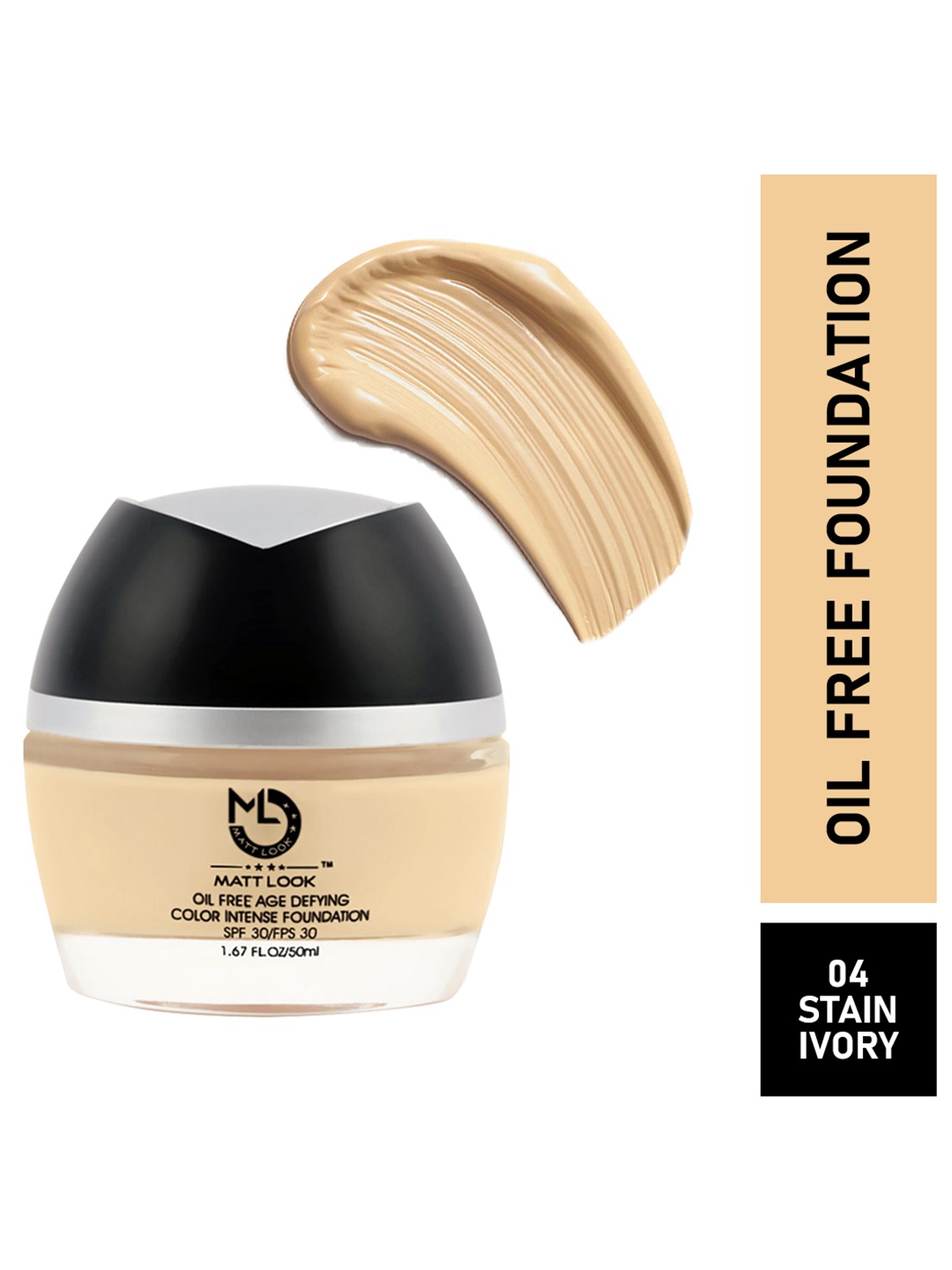 MATTLOOK Oil-Free Age Defying Color Intense Foundation SPF 30/FPS 30 - Stain Ivory 04, Beige
MATTLOOK Oil-Free Age Defying Color Intense Foundation SPF 30/FPS 30 - Stain Ivory 04, Beige