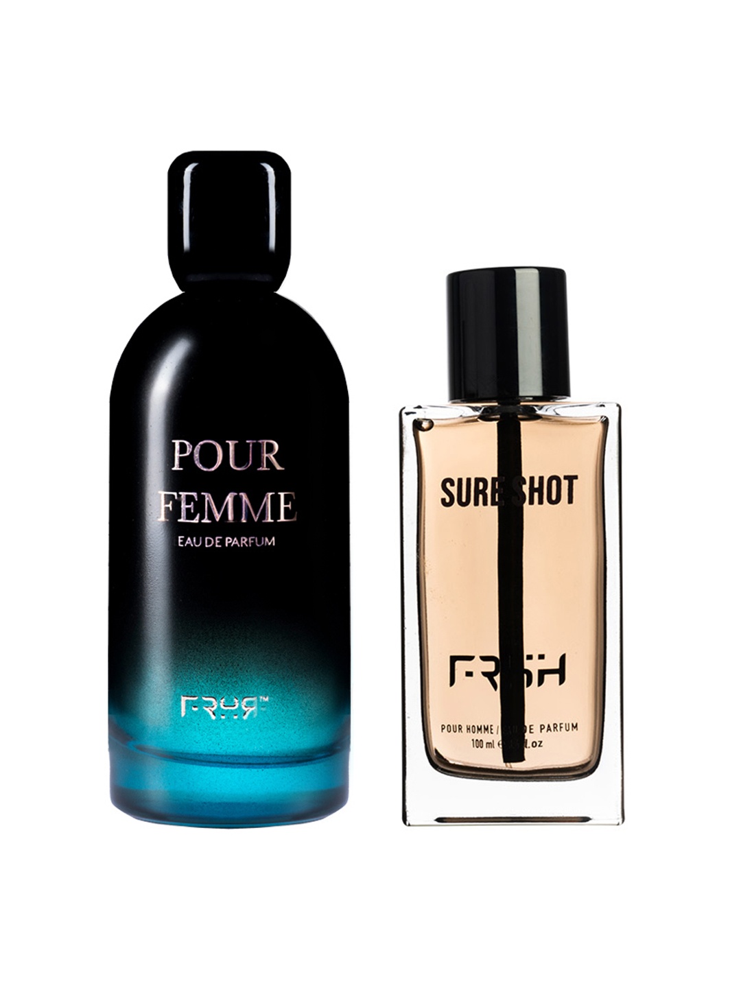 FRSH Set of Men Sure Shot Pour Homme 100 ml & Women Pour Femme Eau de Parfum 110 ml, Blue
FRSH Set of Men Sure Shot Pour Homme 100 ml & Women Pour Femme Eau de Parfum 110 ml, Blue