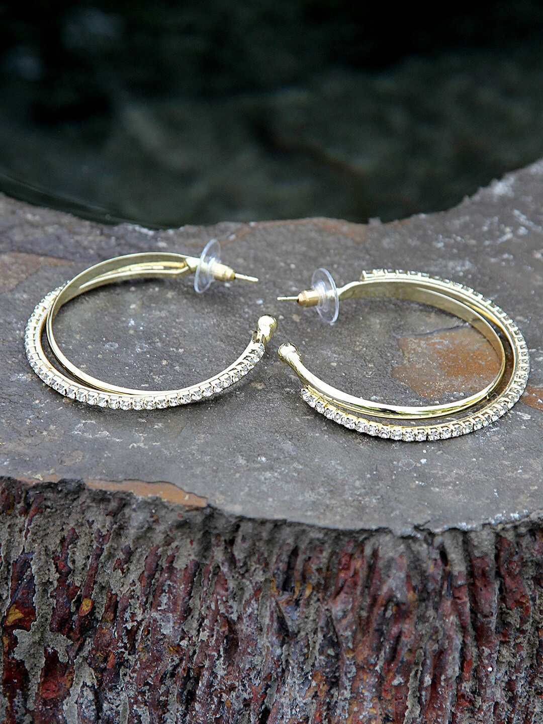 Kazo Gold-Plated Contemporary Drop Earrings