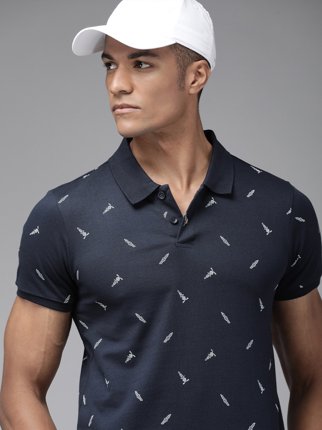 The Roaster Lifestyle Co. Men Navy Blue & White Printed Pure Cotton Polo Collar T-shirt
The Roaster Lifestyle Co. Men Navy Blue & White Printed Pure Cotton Polo Collar T-shirt