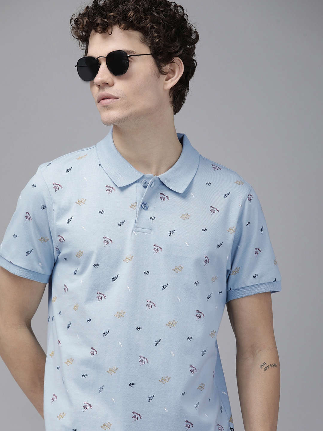 The Roadster Lifestyle Co Men Blue & Black Biker Printed Polo Collar Pure Cotton T-shirt
The Roadster Lifestyle Co Men Blue & Black Biker Printed Polo Collar Pure Cotton T-shirt
