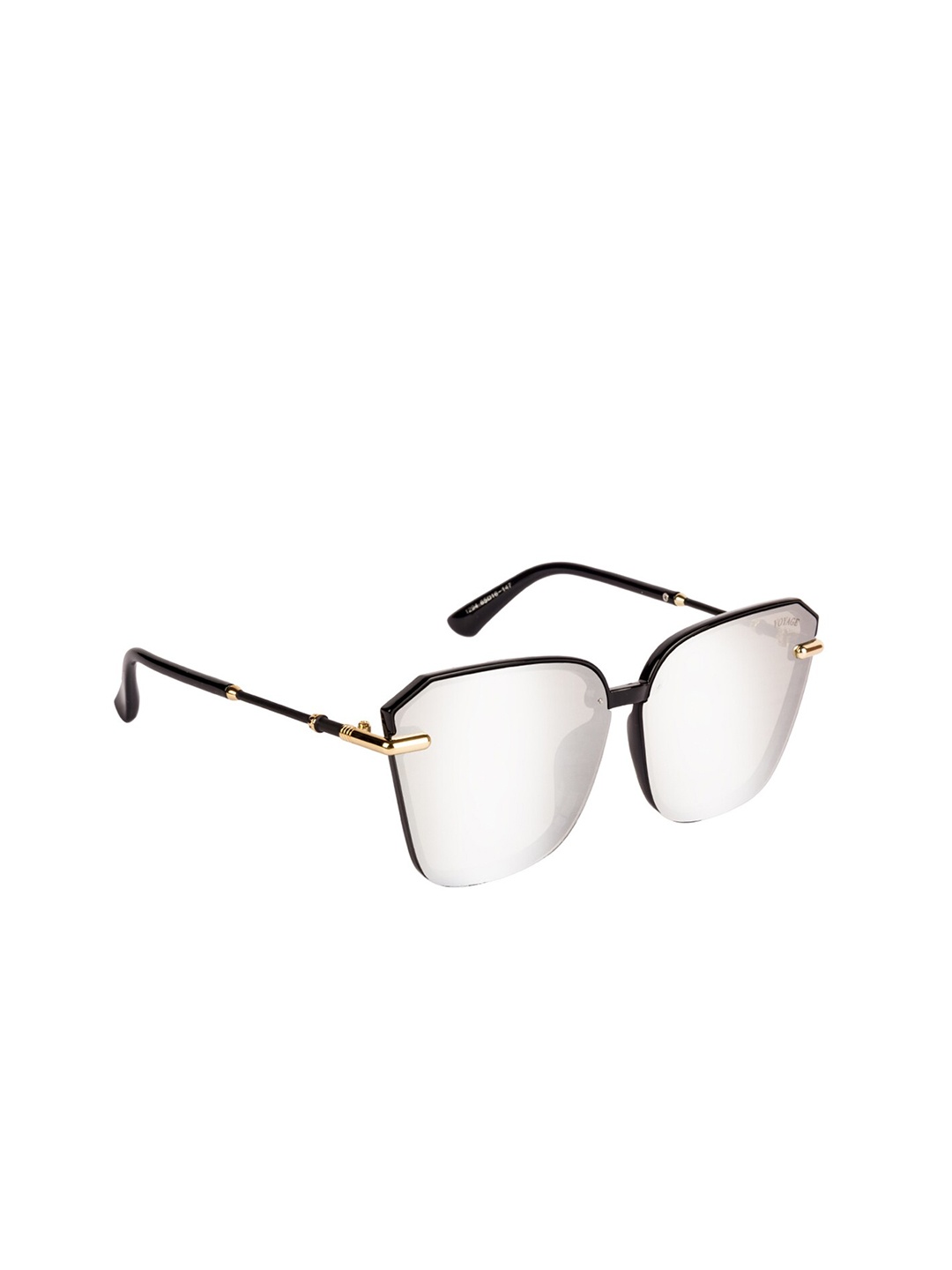 Voyage Women Mirrored Lens & Black Square Sunglasses with UV Protected Lens 1294MG2900Z, Silver
Voyage Women Mirrored Lens & Black Square Sunglasses with UV Protected Lens 1294MG2900Z, Silver