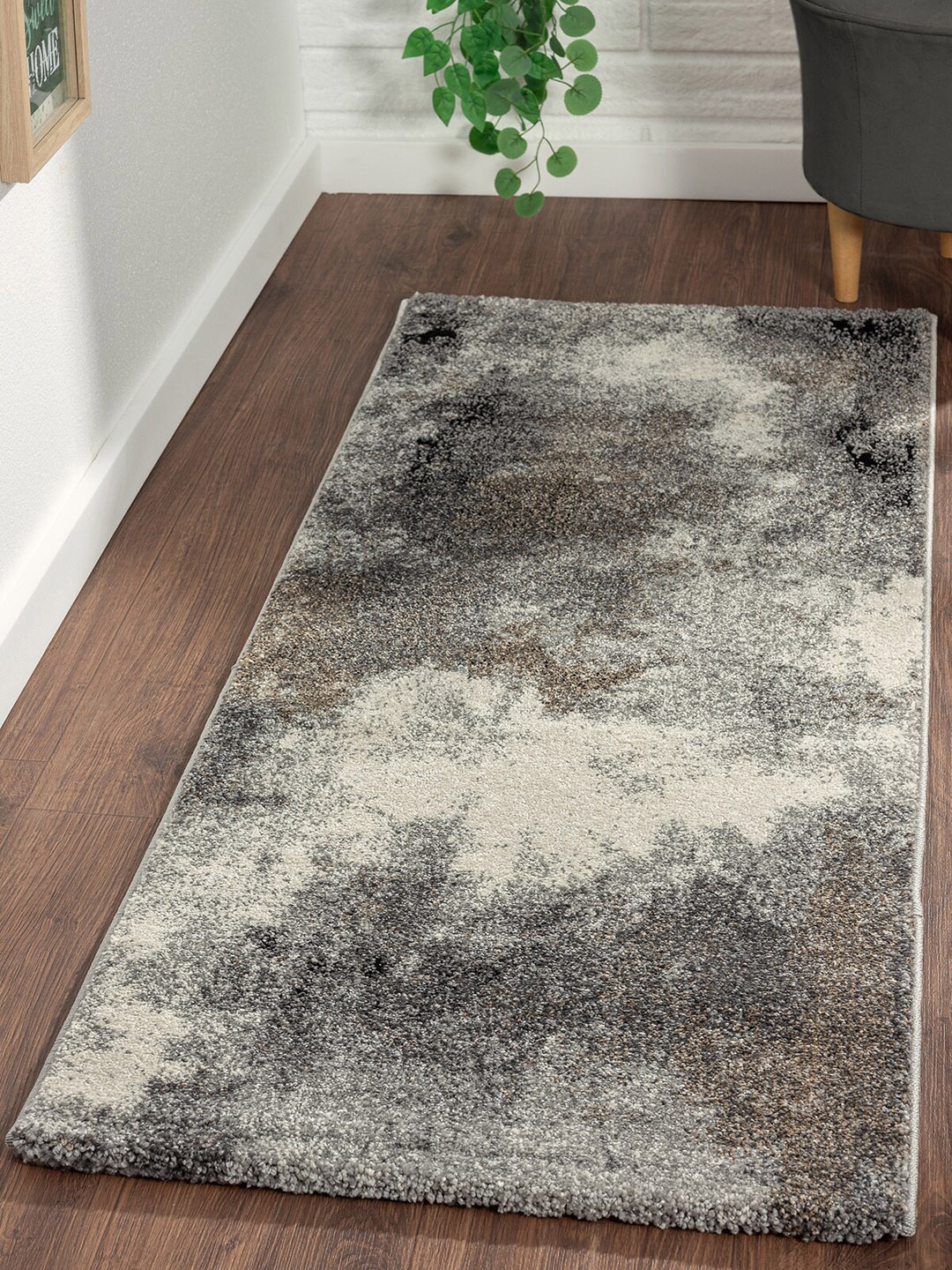 OBSESSIONS Grey & Beige Abstract Floor Runners