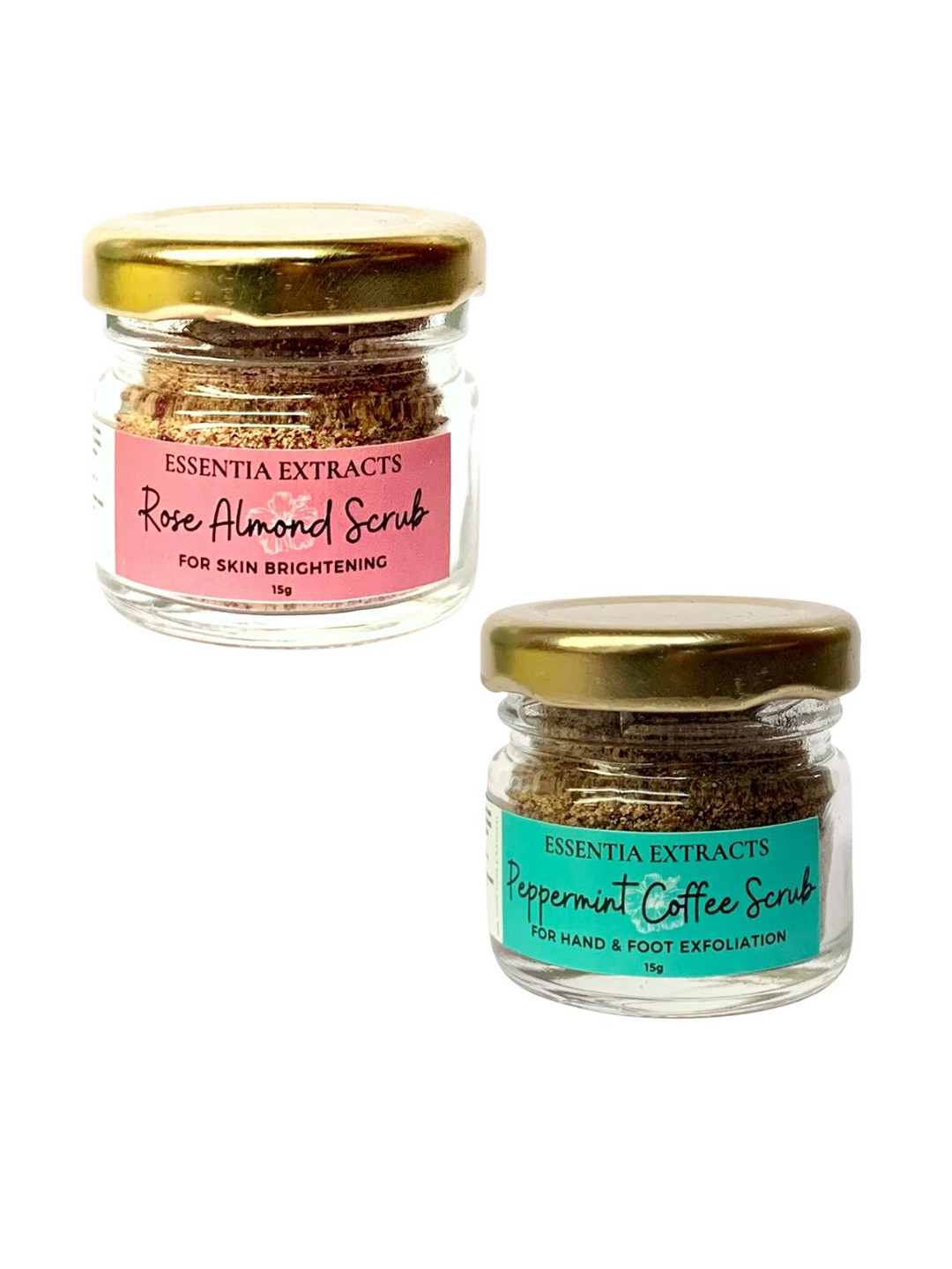 ESSENTIA EXTRACTS Set of Peppermint Coffee Foot & Hand Scrub & Rose Almond Scrub- 15g Each, Pink
ESSENTIA EXTRACTS Set of Peppermint Coffee Foot & Hand Scrub & Rose Almond Scrub- 15g Each, Pink