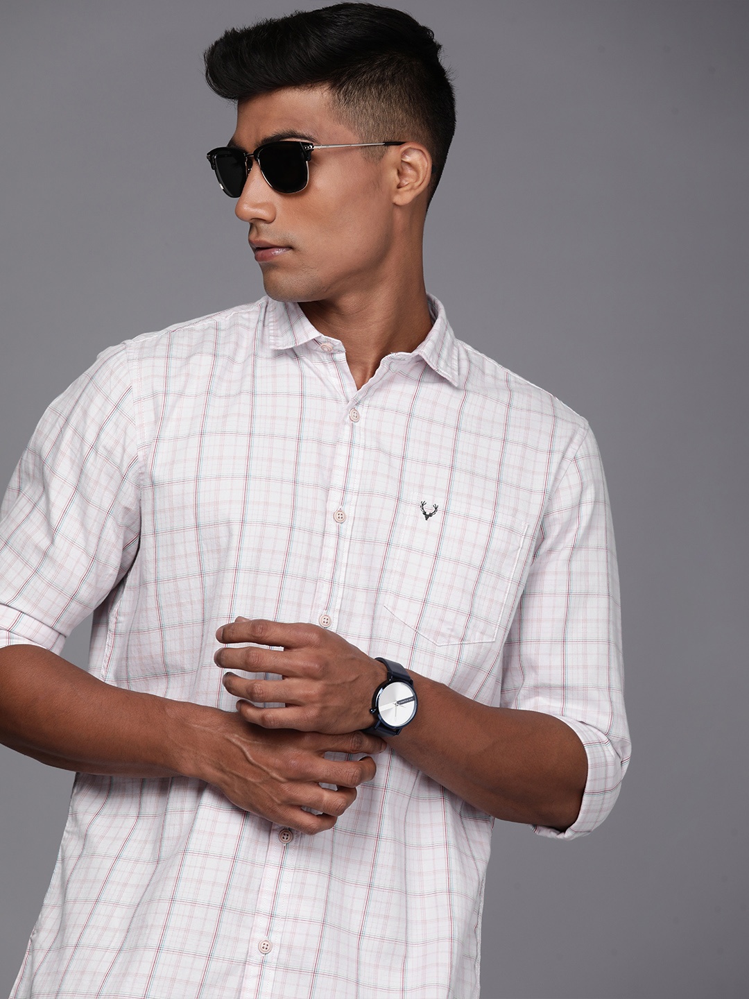 Allen Solly Sport Men Off-White & Beige Custom Slim Fit Checked Pure Cotton Casual Shirt
Allen Solly Sport Men Off-White & Beige Custom Slim Fit Checked Pure Cotton Casual Shirt