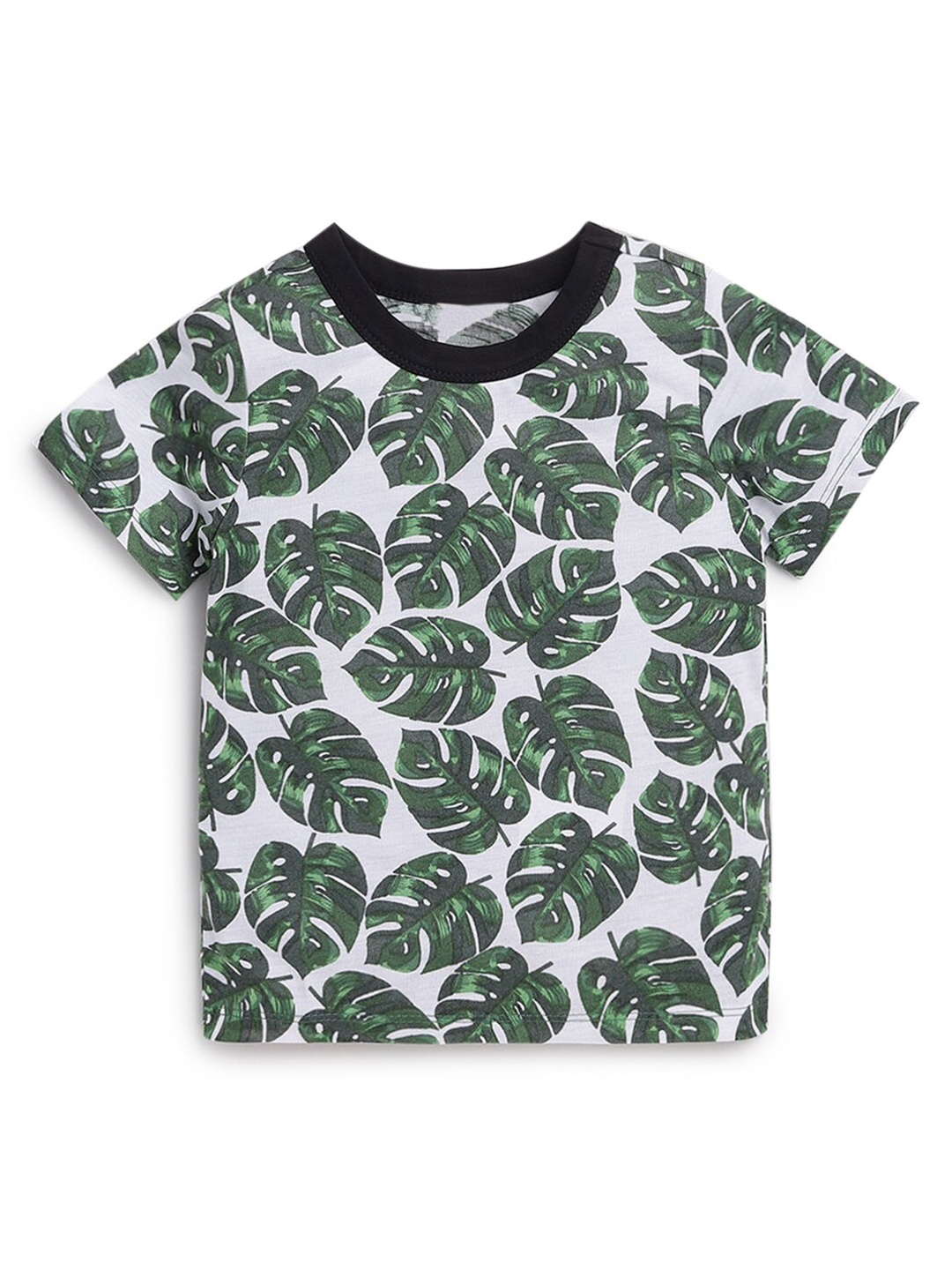 Hopscotch Boys White Printed T-shirt