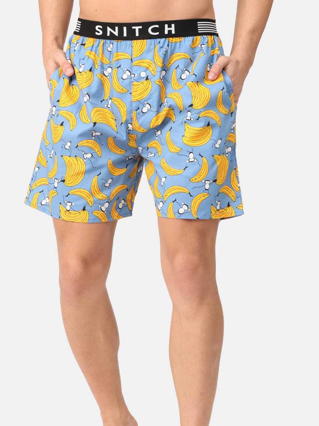 Snitch Men Blue & Yellow Banana Cobalt Print Mid-Rise Pure Cotton Boxer 4MBX0030-01-Boxer
Snitch Men Blue & Yellow Banana Cobalt Print Mid-Rise Pure Cotton Boxer 4MBX0030-01-Boxer