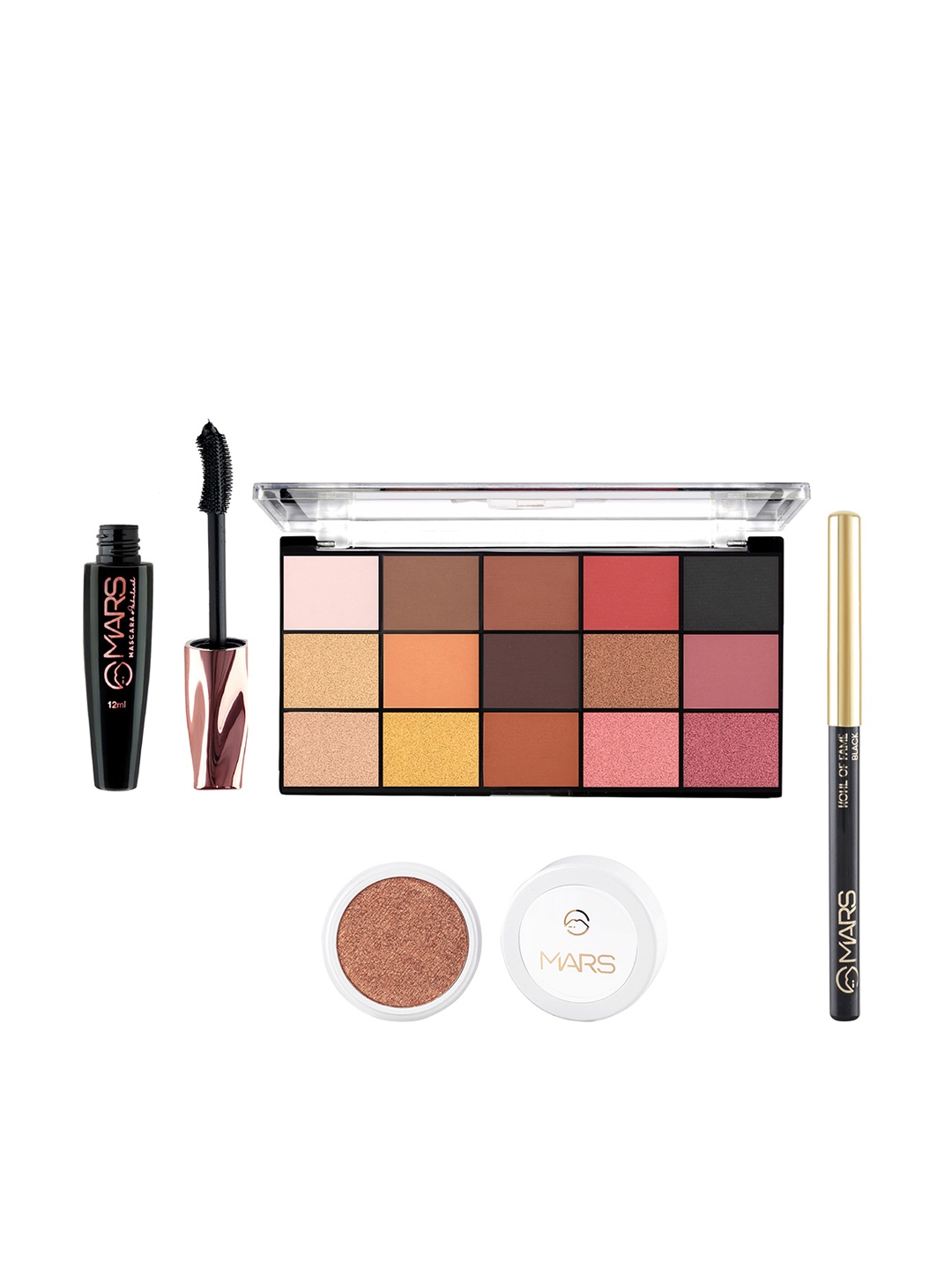 MARS Set of Fantasy Eyeshadow Palette - Long Lasting Mascara - Kajal & Highlighter, Multi
MARS Set of Fantasy Eyeshadow Palette - Long Lasting Mascara - Kajal & Highlighter, Multi