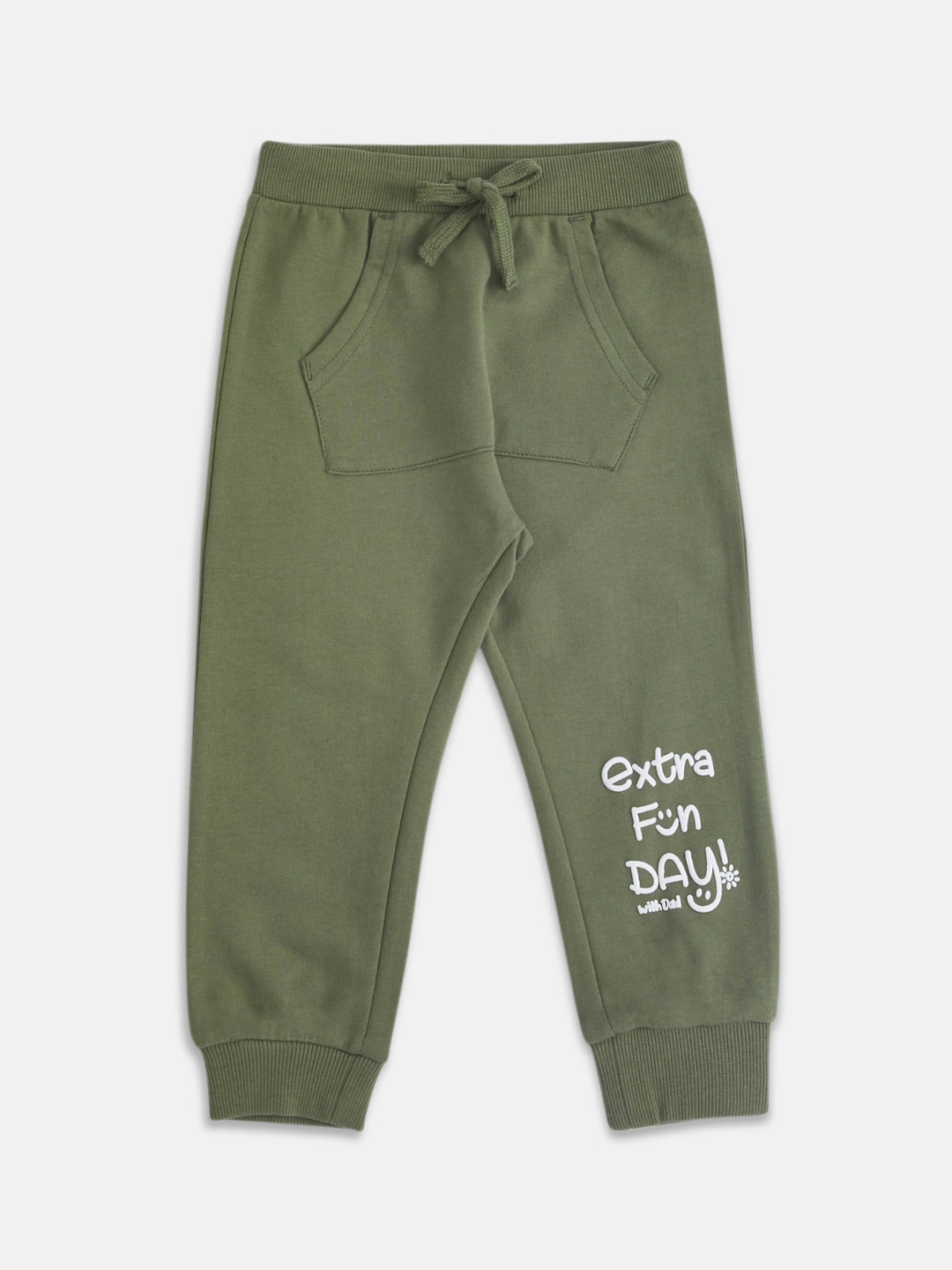 Pantaloons Baby Boys Olive Green Solid Pure Cotton Joggers
Pantaloons Baby Boys Olive Green Solid Pure Cotton Joggers