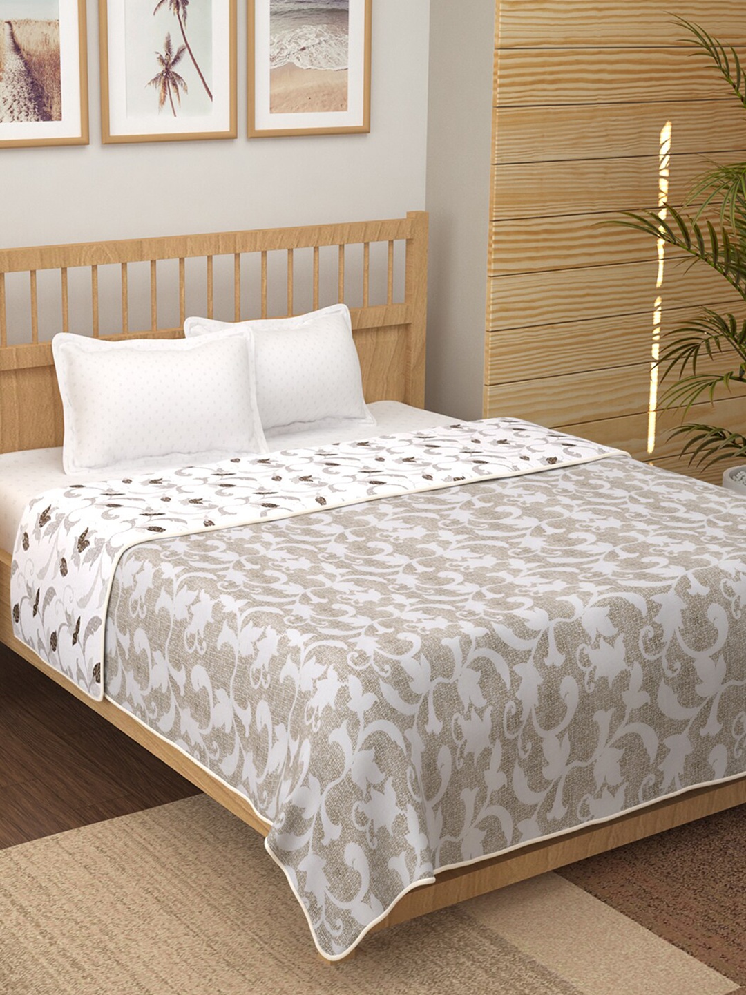 Story@home Brown & White Floral AC Room 150 GSM Floral Pattern Reversible Double Bed Dohar
Story@home Brown & White Floral AC Room 150 GSM Floral Pattern Reversible Double Bed Dohar