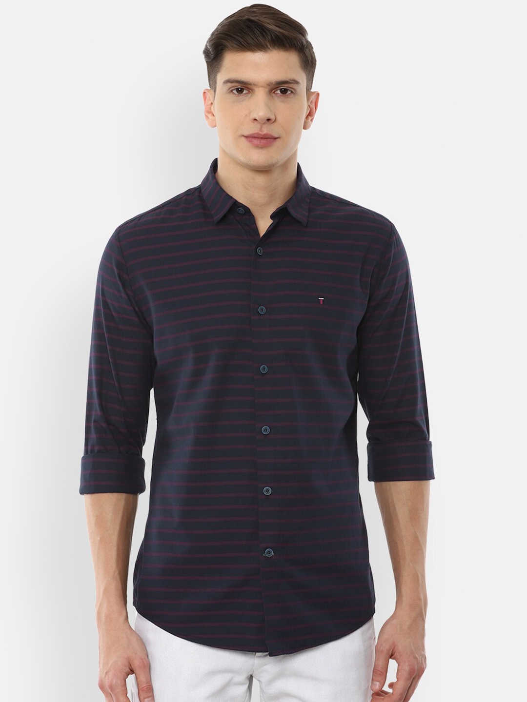 Louis Philippe Sport Men Navy Blue Slim Fit Horizontal Stripes Striped Casual Shirt
Louis Philippe Sport Men Navy Blue Slim Fit Horizontal Stripes Striped Casual Shirt