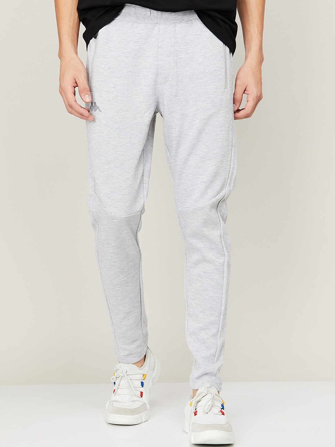 Kappa Men Grey Solid Track Pant