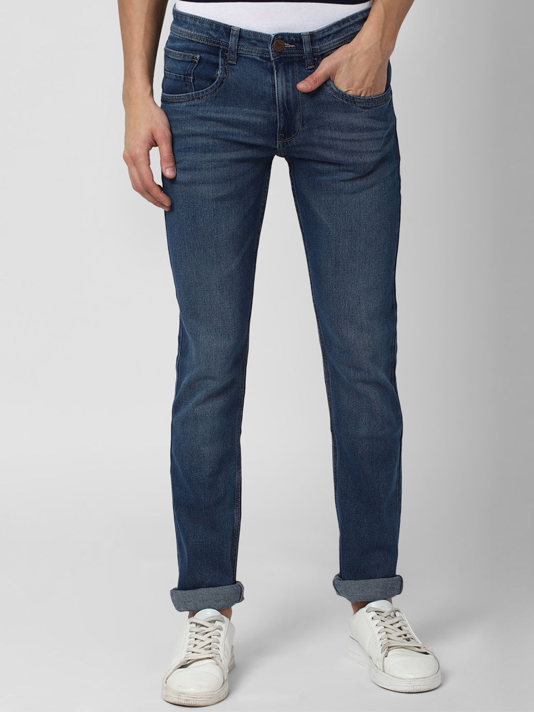 Van Heusen Sport Men Navy Blue Slim Fit Light Fade Jeans
