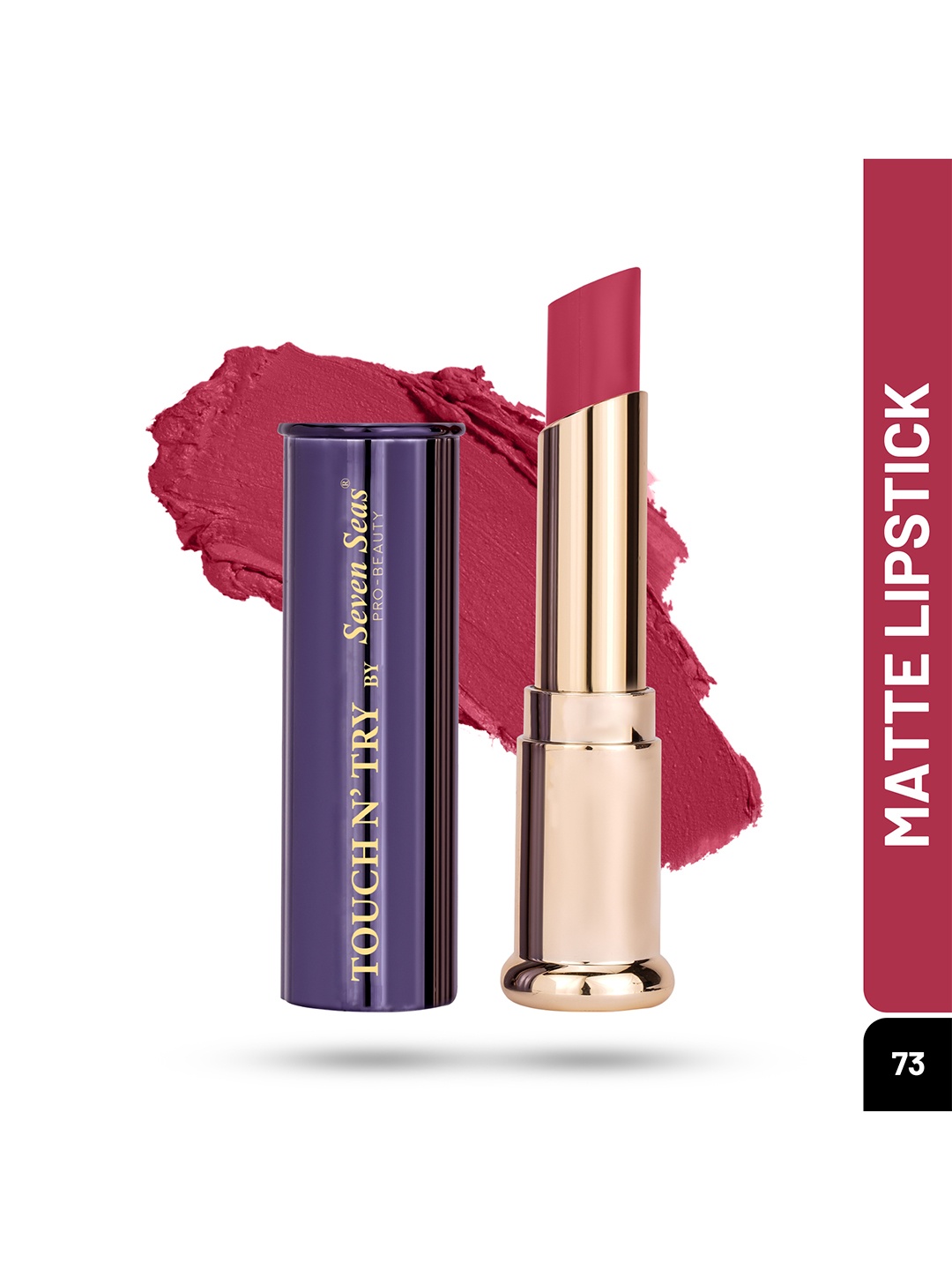 Seven Seas Touch N Try Lip Full Coverage Vitamin E Enriched Matte Lipstick : Amaranth-VII, Pink
Seven Seas Touch N Try Lip Full Coverage Vitamin E Enriched Matte Lipstick : Amaranth-VII, Pink