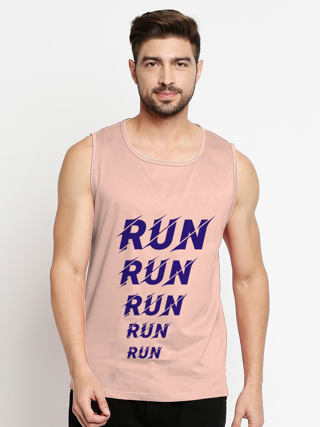 Blacksmith Men Peach-Coloured Typography Printed Pure Cotton Regular Fit Gym T-shirt
Blacksmith Men Peach-Coloured Typography Printed Pure Cotton Regular Fit Gym T-shirt