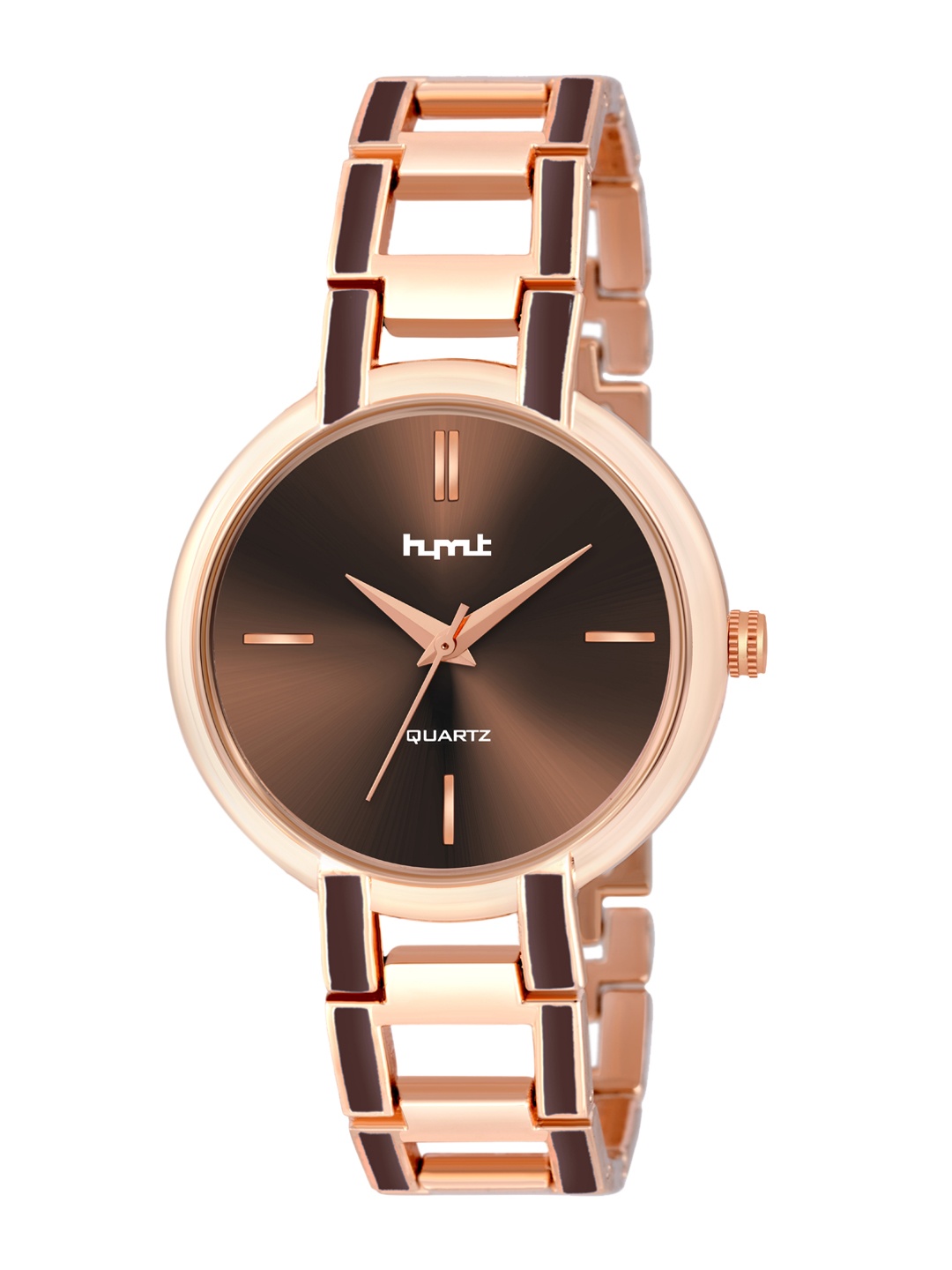 HYMT Women Brown Dial & Rose Gold Toned Stainless Steel Bracelet Style Straps Analogue Watch
HYMT Women Brown Dial & Rose Gold Toned Stainless Steel Bracelet Style Straps Analogue Watch