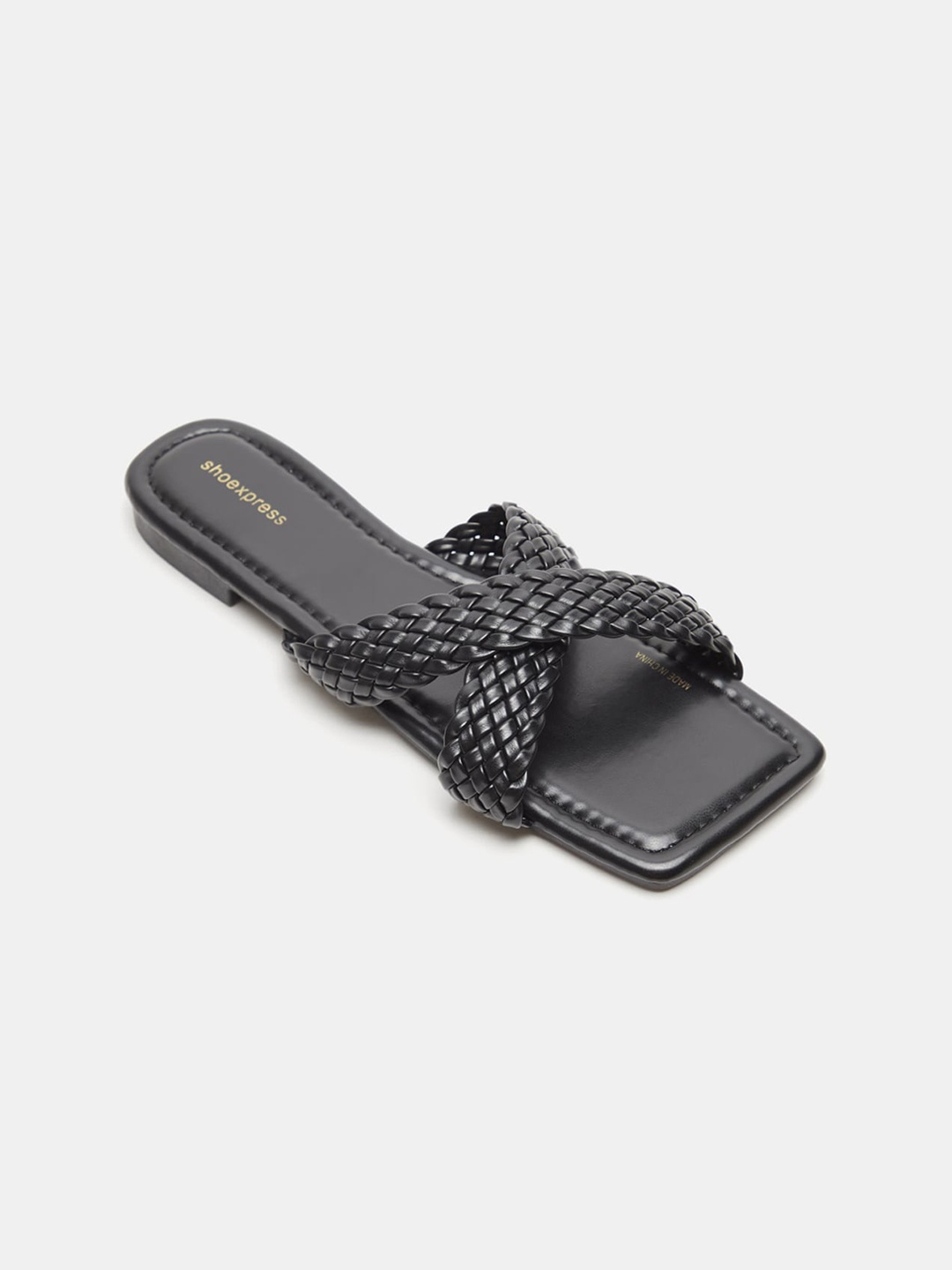 shoexpress Women Black Open Toe Flats