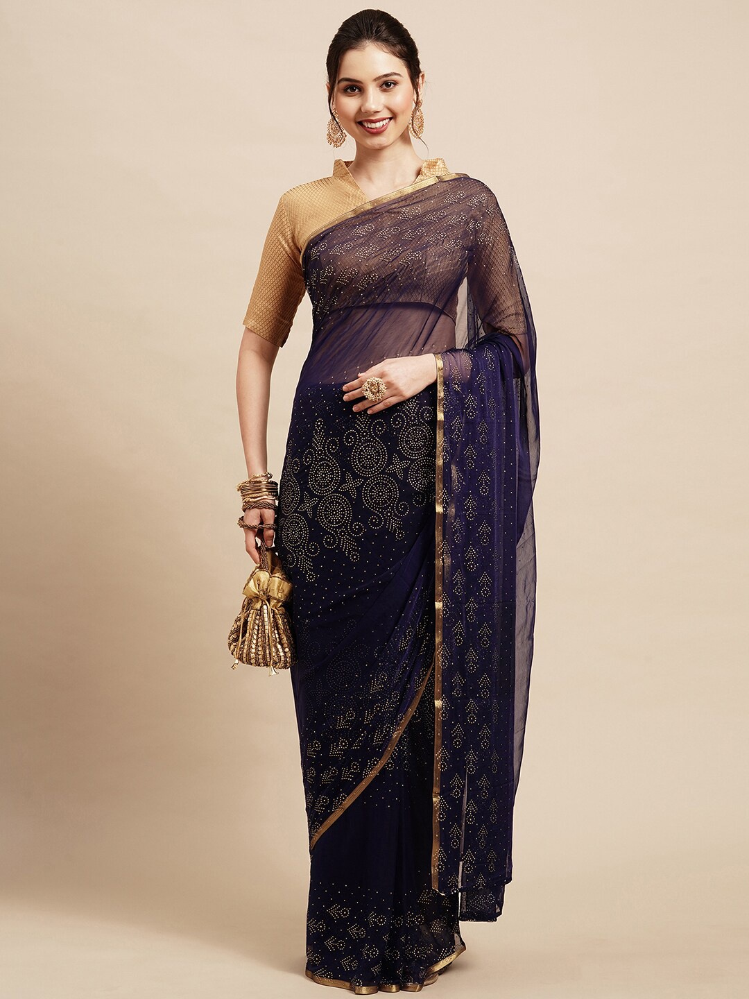 Saree mall Yellow Floral Sarees
