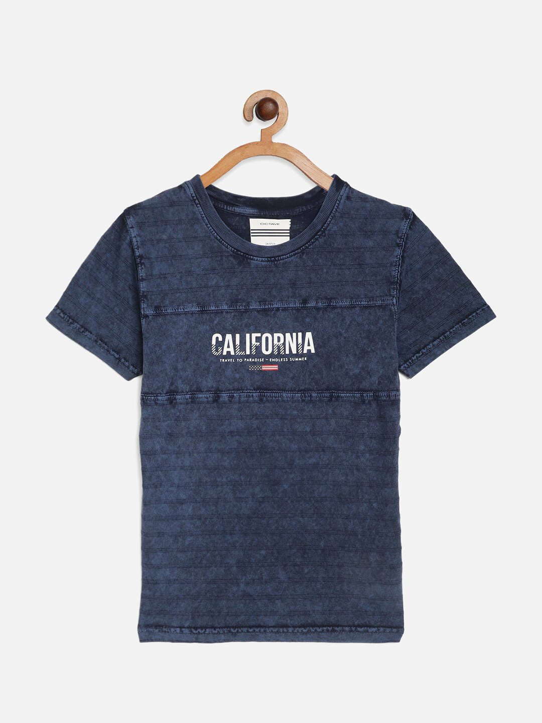 Octave Boys Blue Cotton T-shirt
