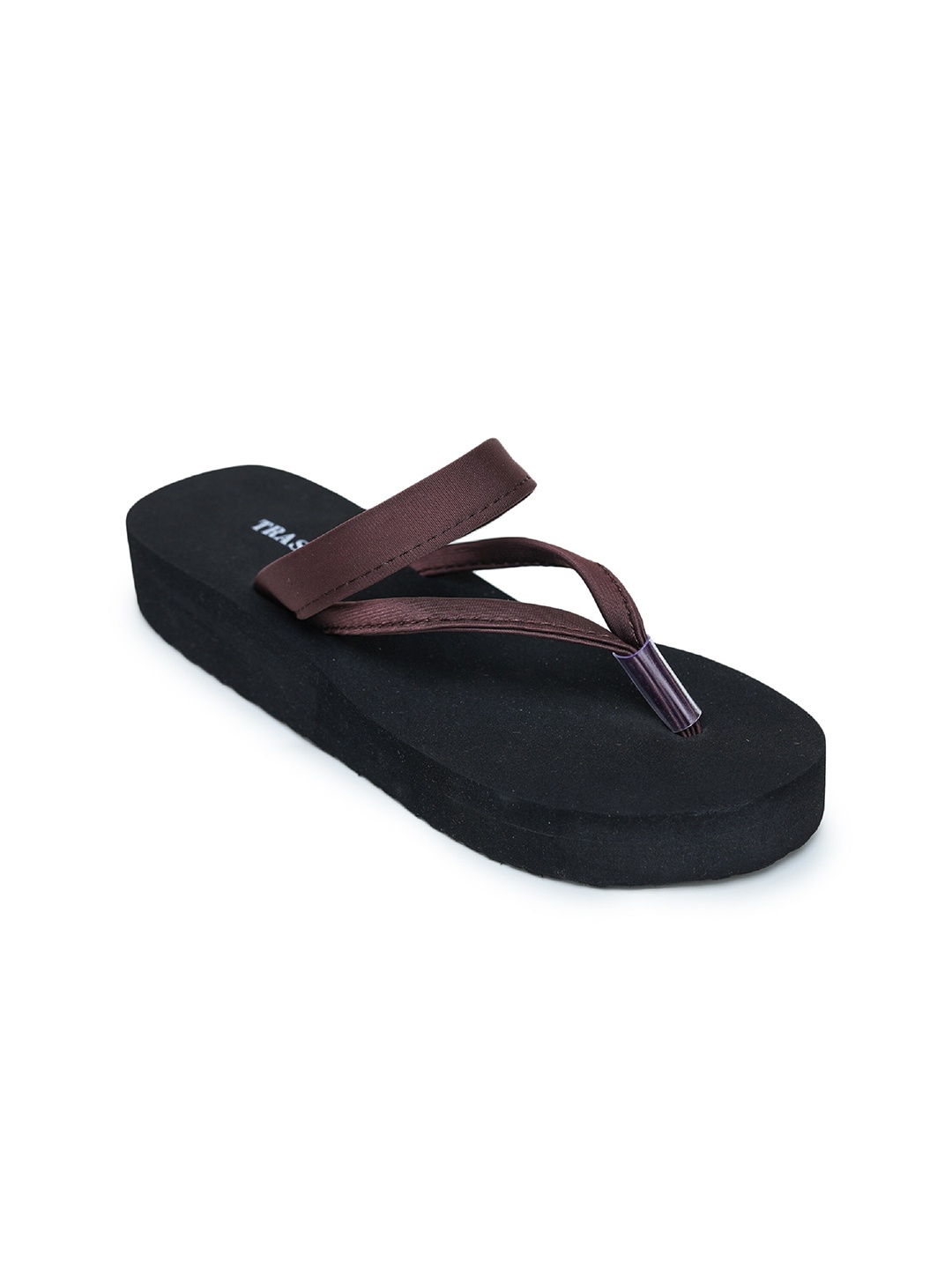 TRASE Women Brown Solid Thong Flip-Flops